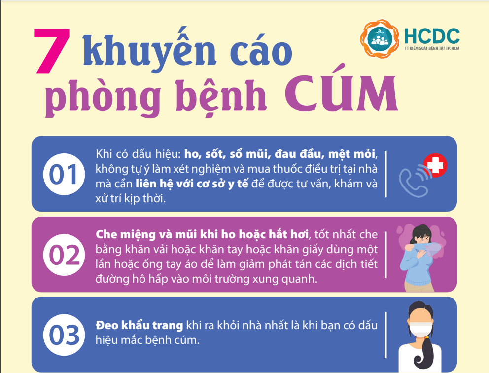 7 Khuyến cáo phòng bệnh cúm