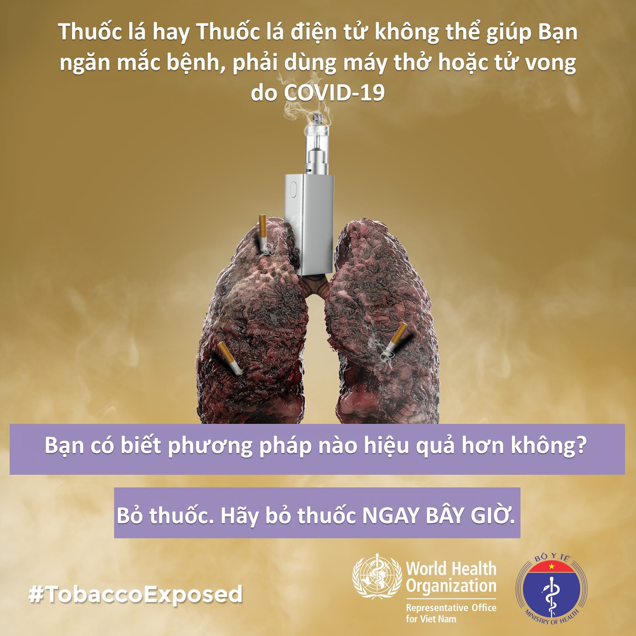 Bỏ thuốc lá ngay hôm nay để giảm nguy cơ mắc COVID-19