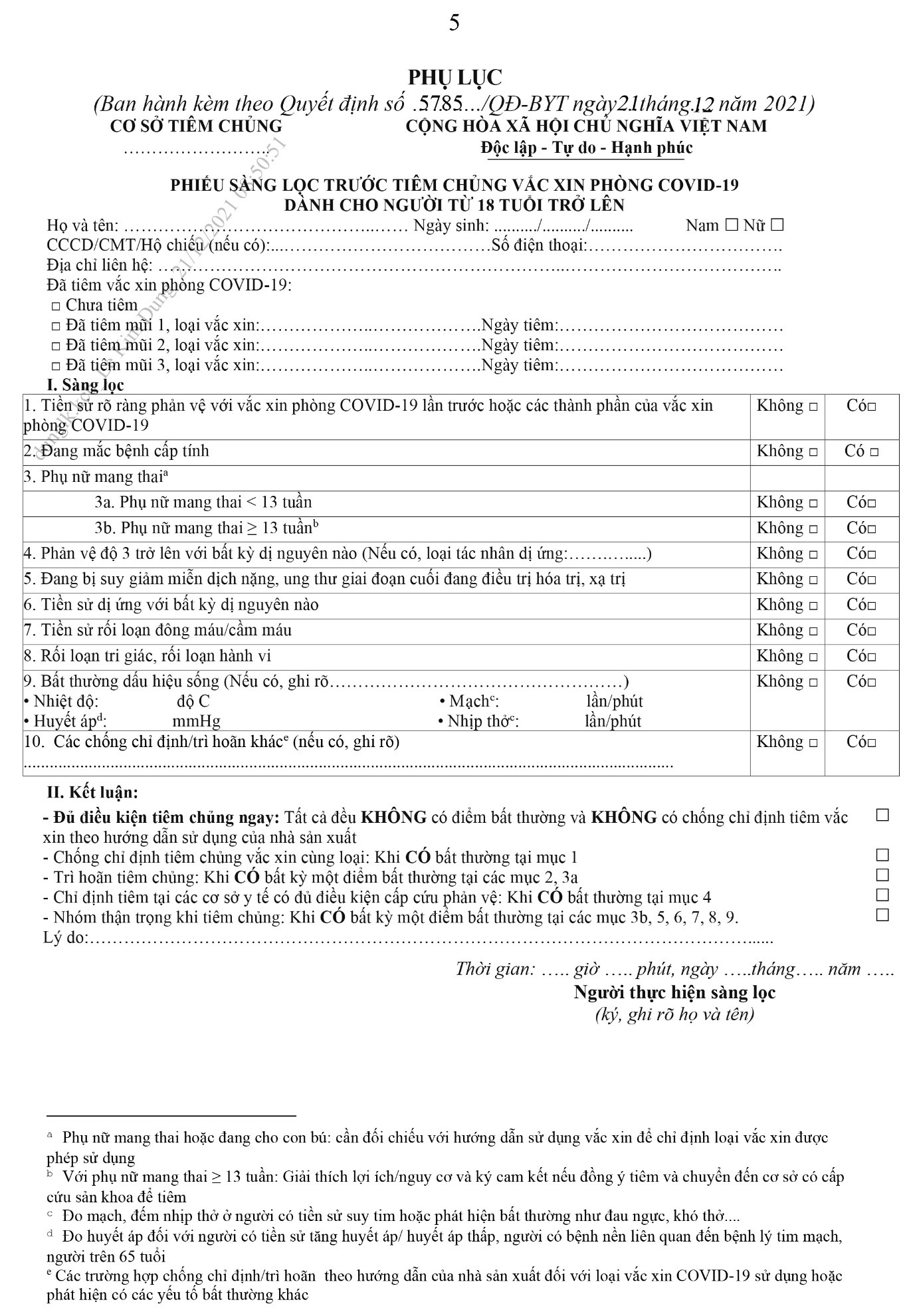 Bộ Y tế ban hành cập nhật hướng dẫn tạm thời khám sàng lọc trước tiêm chủng COVID-19