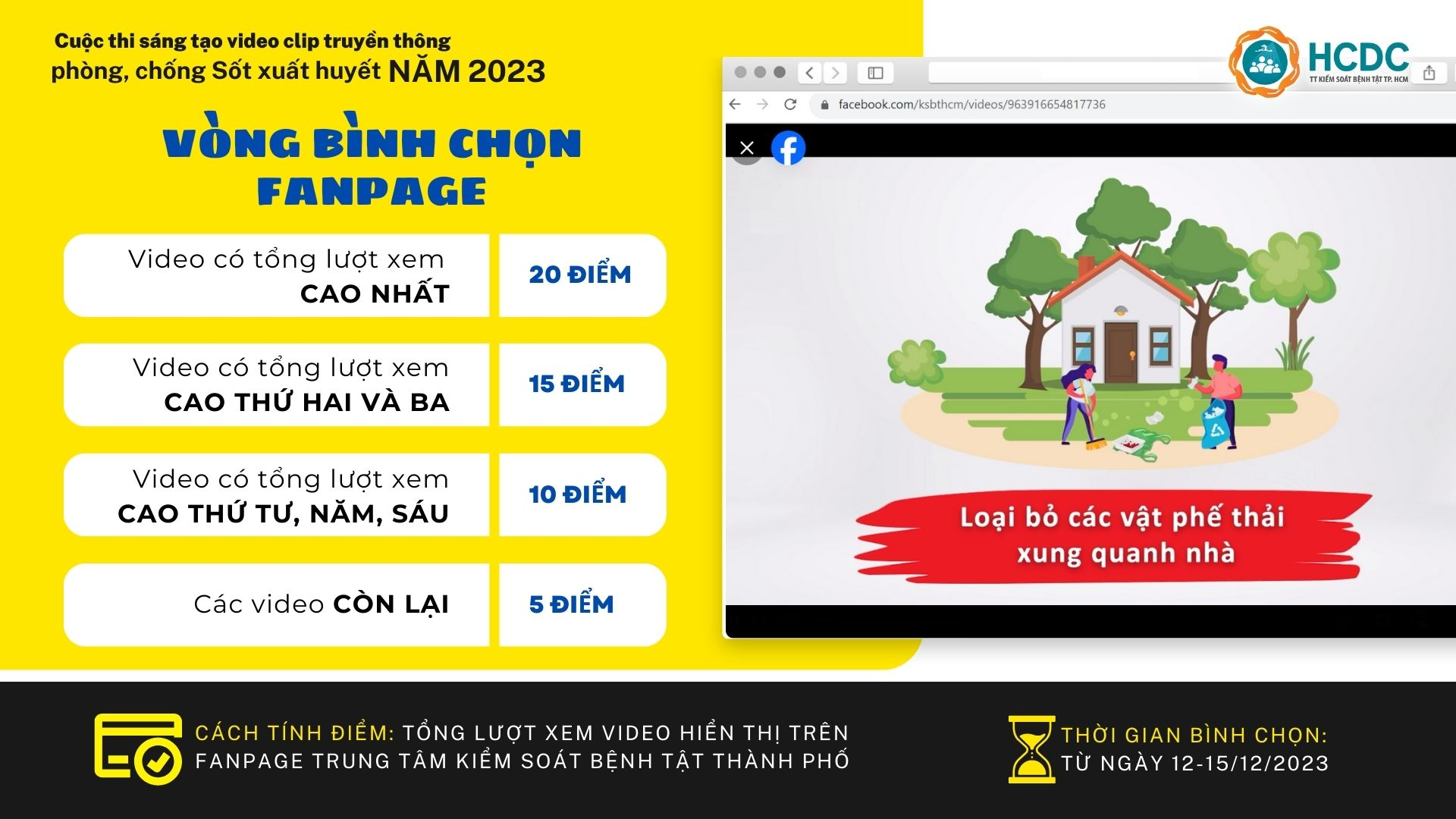 Cùng nhau bình chọn video truyền thông phòng, chống sốt xuất huyết