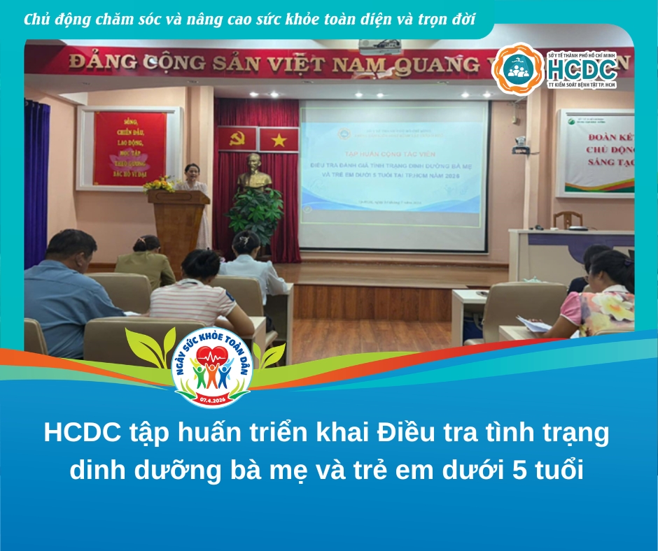 HCDC tập huấn triển khai Điều tra tình trạng dinh dưỡng bà mẹ và trẻ em dưới 5 tuổi 