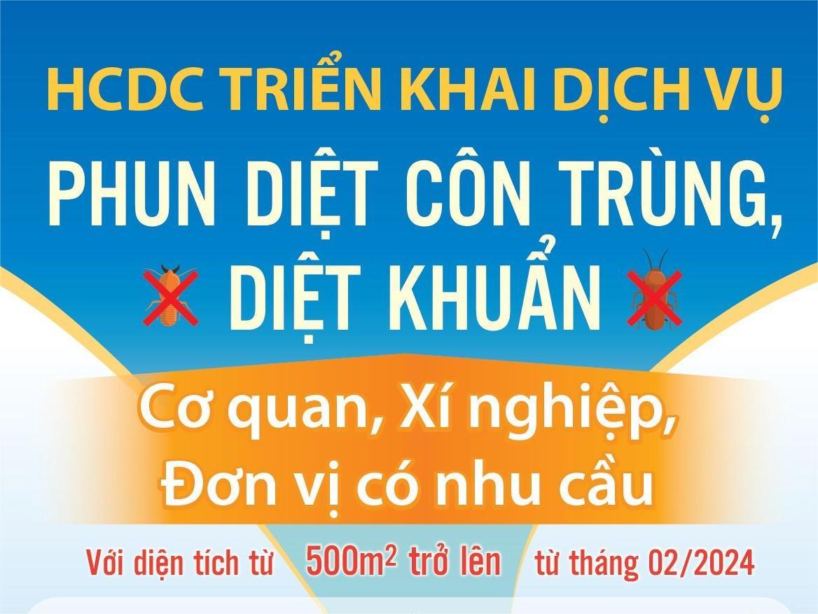 HCDC: Triển khai dịch vụ diệt côn trùng, diệt khuẩn theo yêu cầu