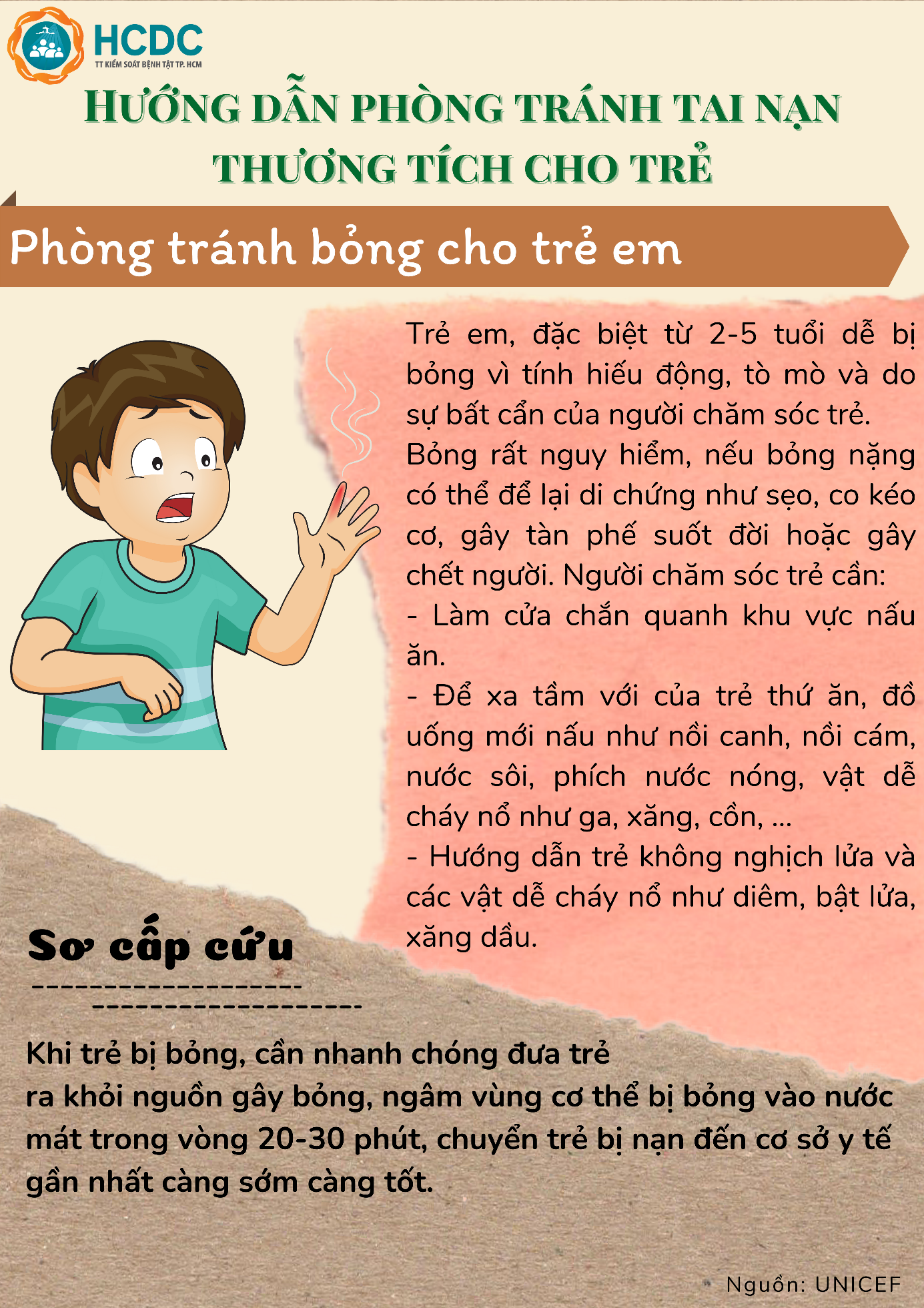 Hướng dẫn phòng tránh tai nạn thương tích cho trẻ