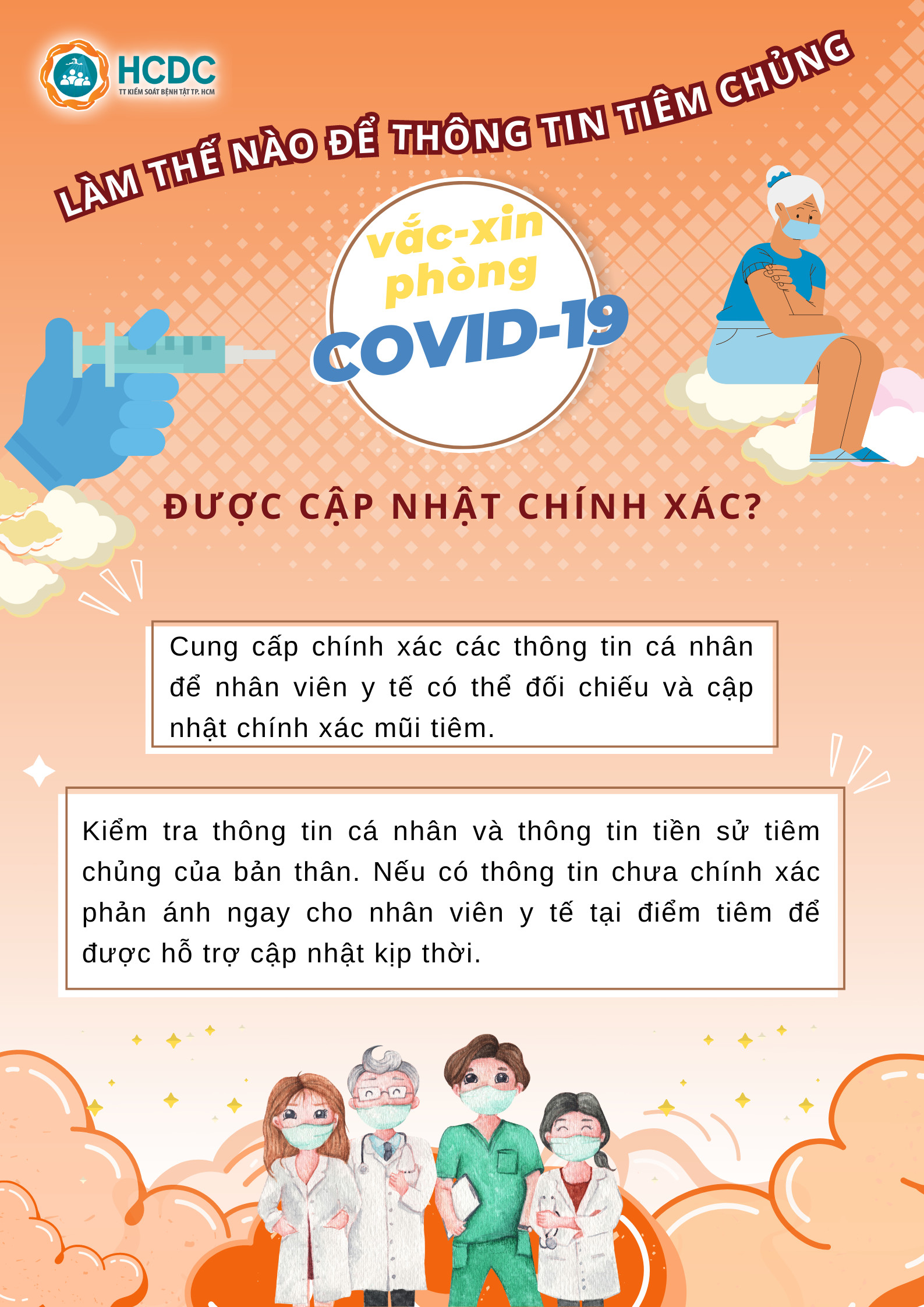 Làm thế nào để thông tin tiêm chủng vắc-xin phòng COVID-19 được cập nhật chính xác?