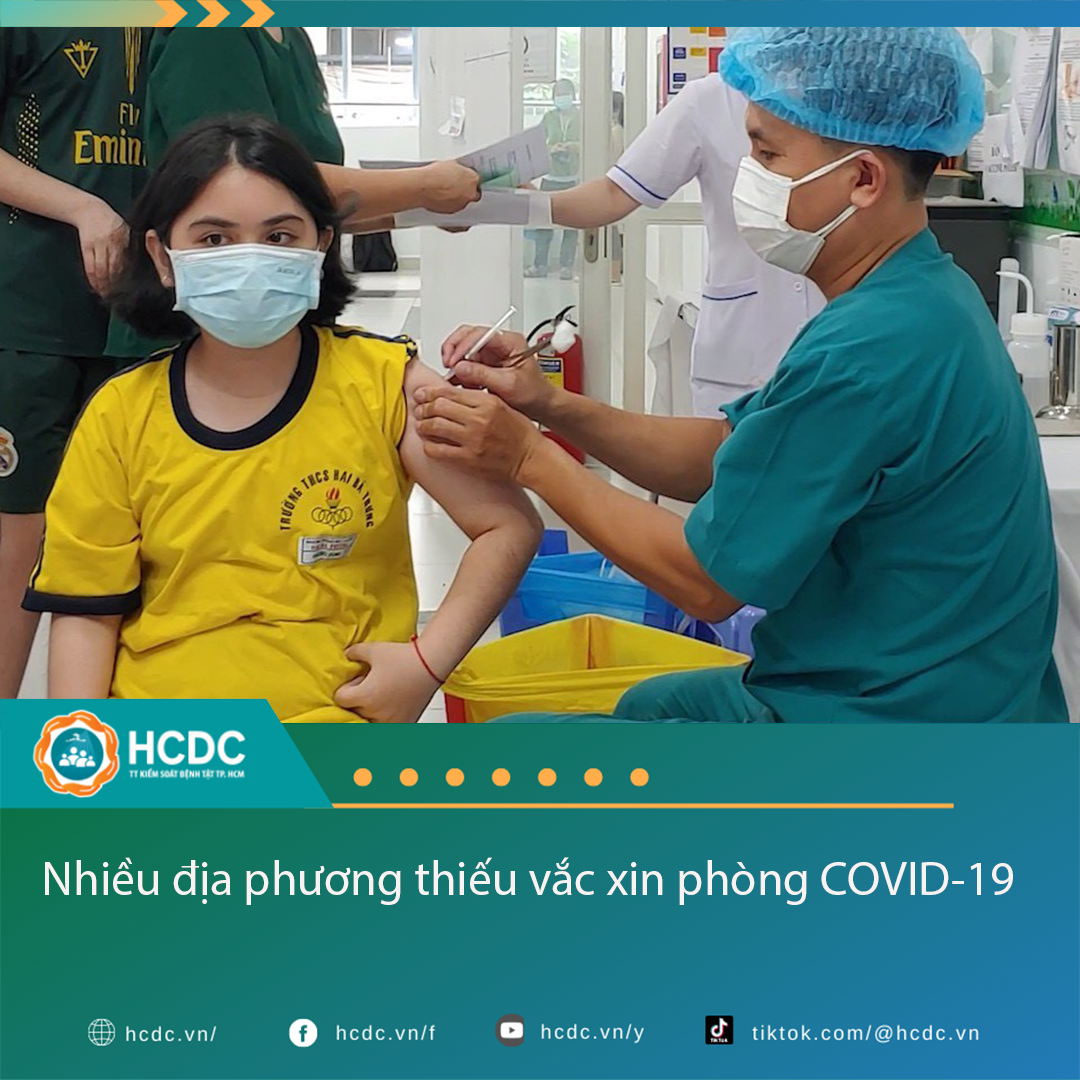 Nhiều địa phương thiếu vắc xin phòng COVID-19