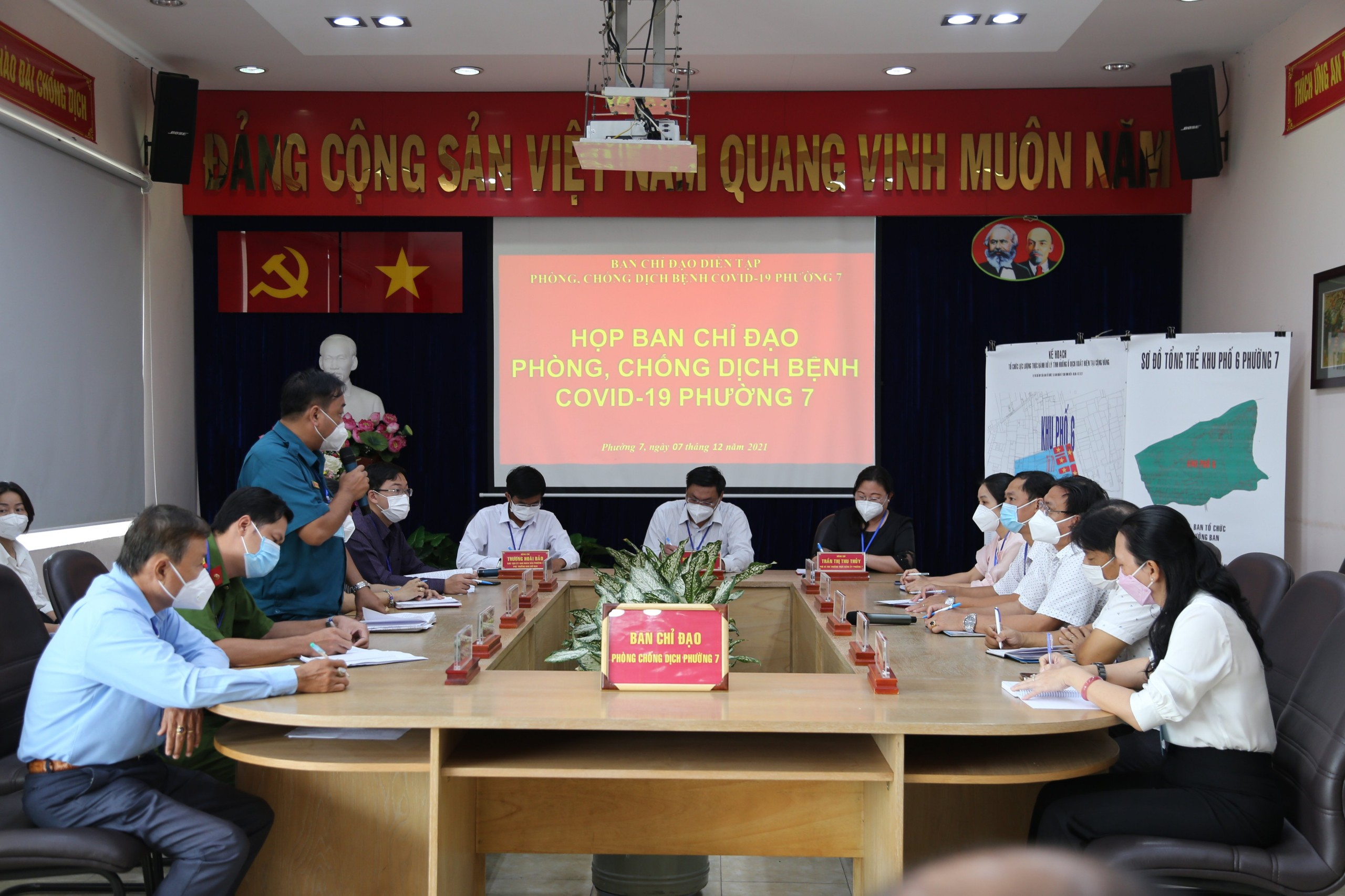 QUẬN 8 TỔ CHỨC DIỄN TẬP CÔNG TÁC PHÒNG CHỐNG COVID-19 TRÊN ĐỊA BÀN PHƯỜNG 7