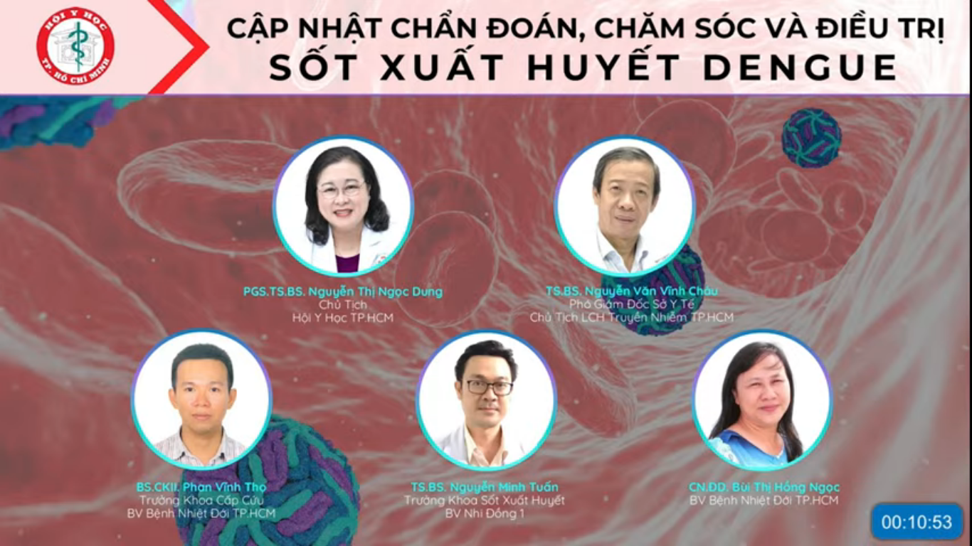 Sở Y tế tập huấn “Cập nhật chẩn đoán, chăm sóc và điều trị sốt xuất huyết Dengue” từ ngày 25/5/2022