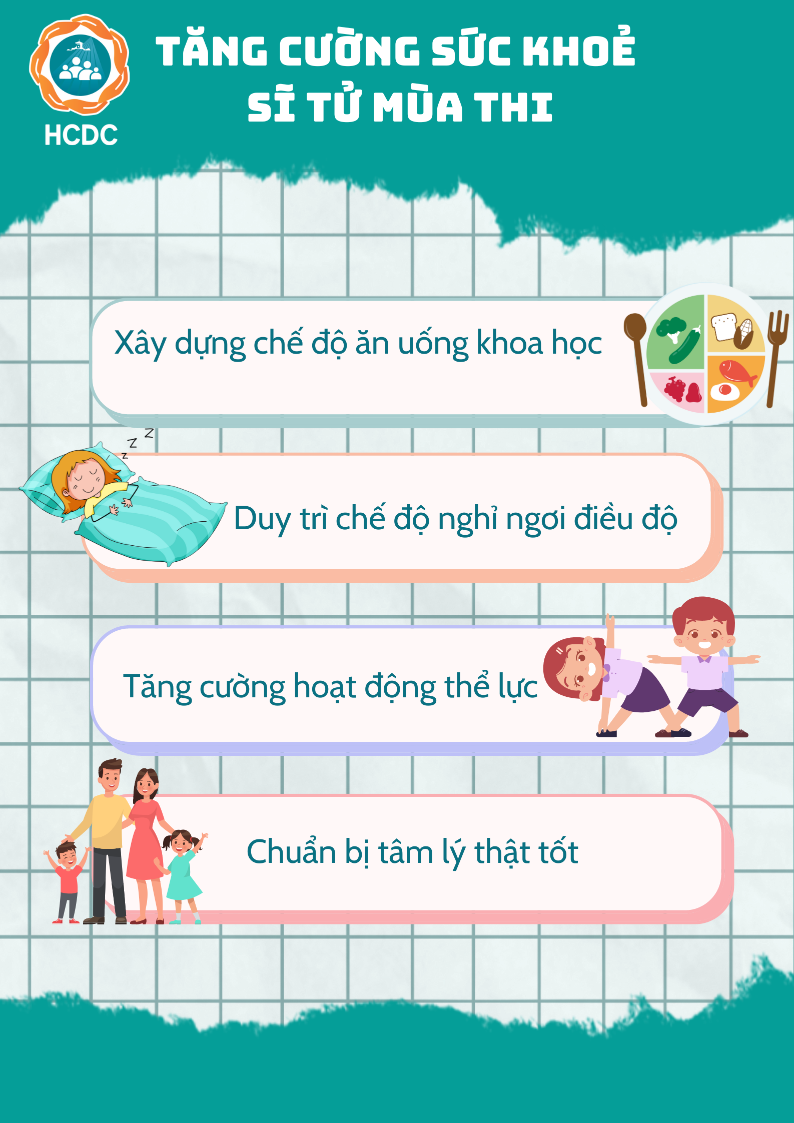 Tăng cường sức khoẻ sĩ tử mùa thi