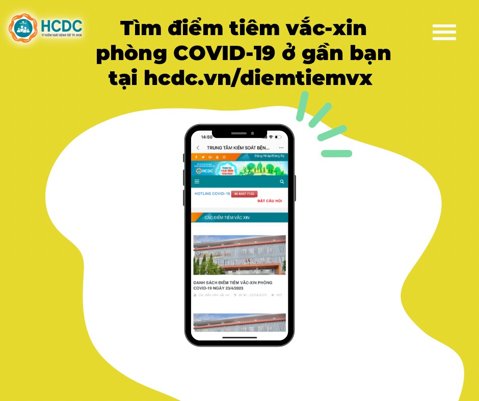 Tìm điểm tiêm vắc-xin phòng COVID-19 ở gần bạn tại: hcdc.vn/diemtiemvx 