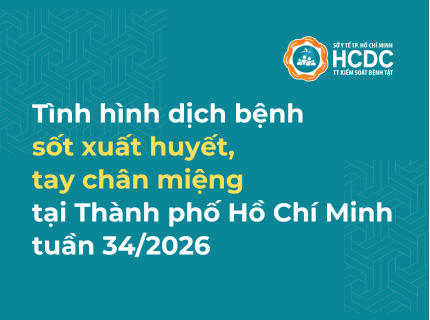 Tình hình dịch bệnh sốt xuất huyết, tay chân miệng trên địa bàn TP. Hồ Chí Minh tính đến tuần 34/2026