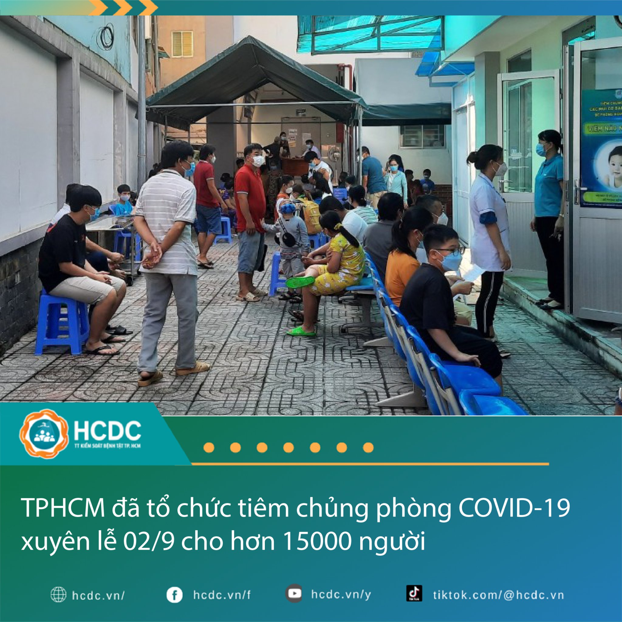 TPHCM: tiêm vắc xin phòng COVID-19 xuyên lễ 2/9 cho hơn 15.000 người dân 