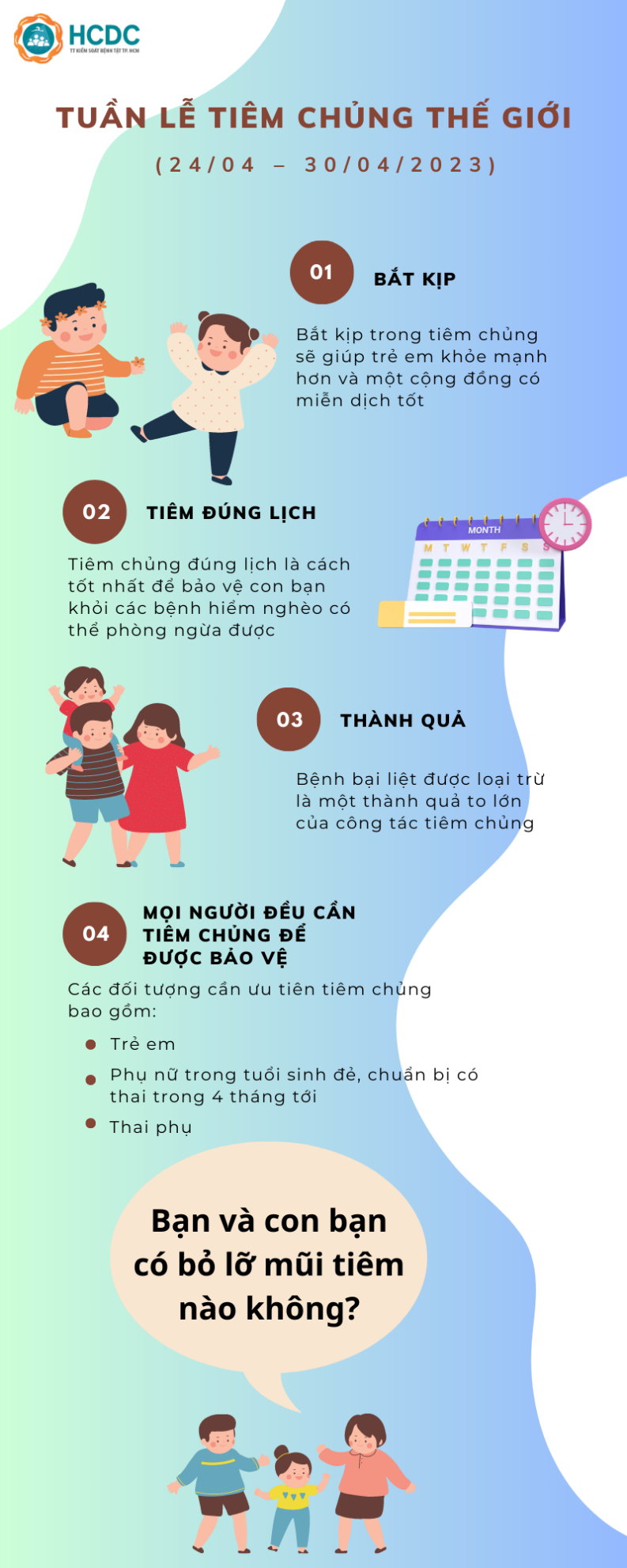 Tuần lễ tiêm chủng Thế giới 2023 (từ 24/04/2023 – 30/04/2023)