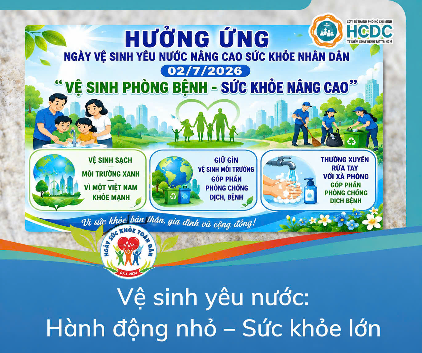 Vệ sinh yêu nước: Hành động nhỏ – Sức khỏe lớn
