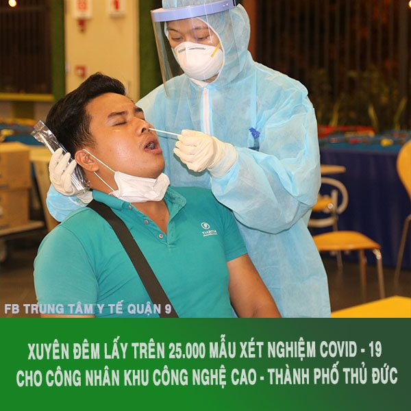 Xuyên đêm lấy hơn 25.000 mẫu xét nghiệm tại Khu công nghệ cao