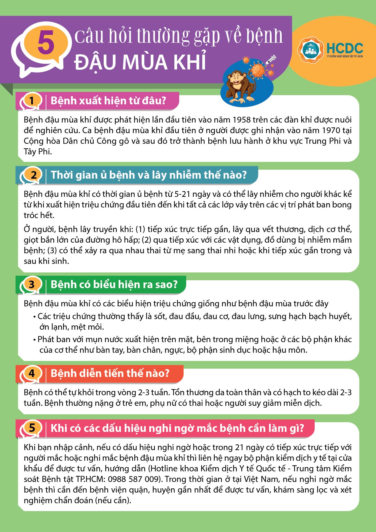 5 câu hỏi thường gặp về bệnh đậu mùa khỉ