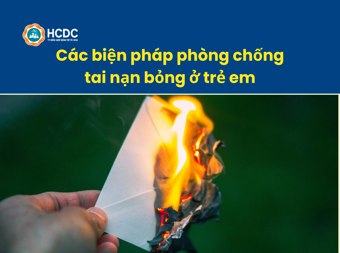 Các biện pháp phòng chống tai nạn bỏng ở trẻ em
