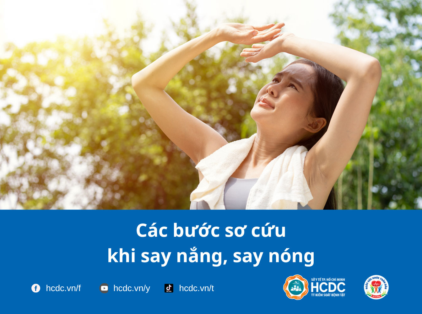 Các bước sơ cứu khi say nắng, say nóng