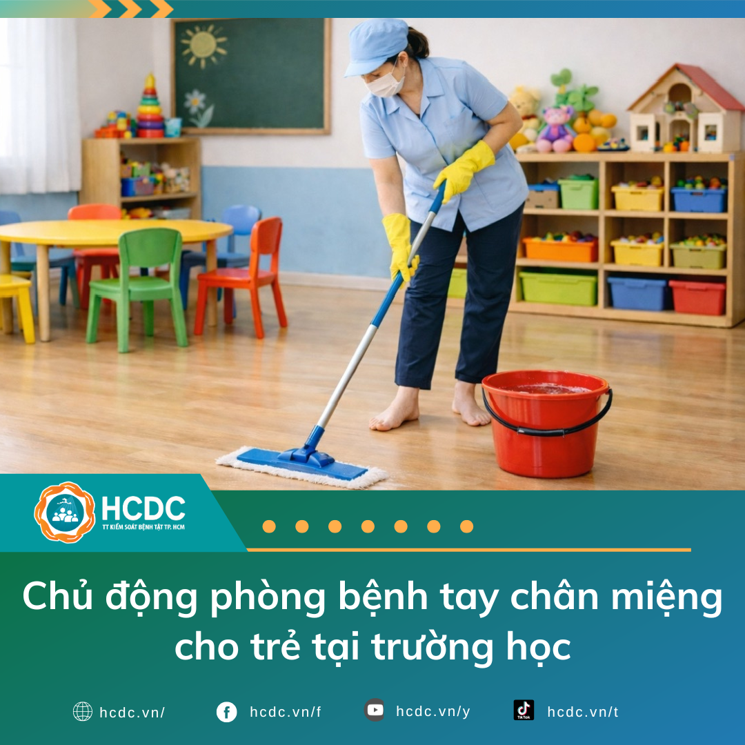 Chủ động phòng bệnh tay chân miệng cho trẻ tại trường học