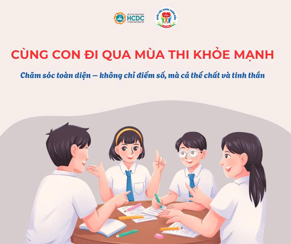 Cùng con đi qua mùa thi khỏe mạnh