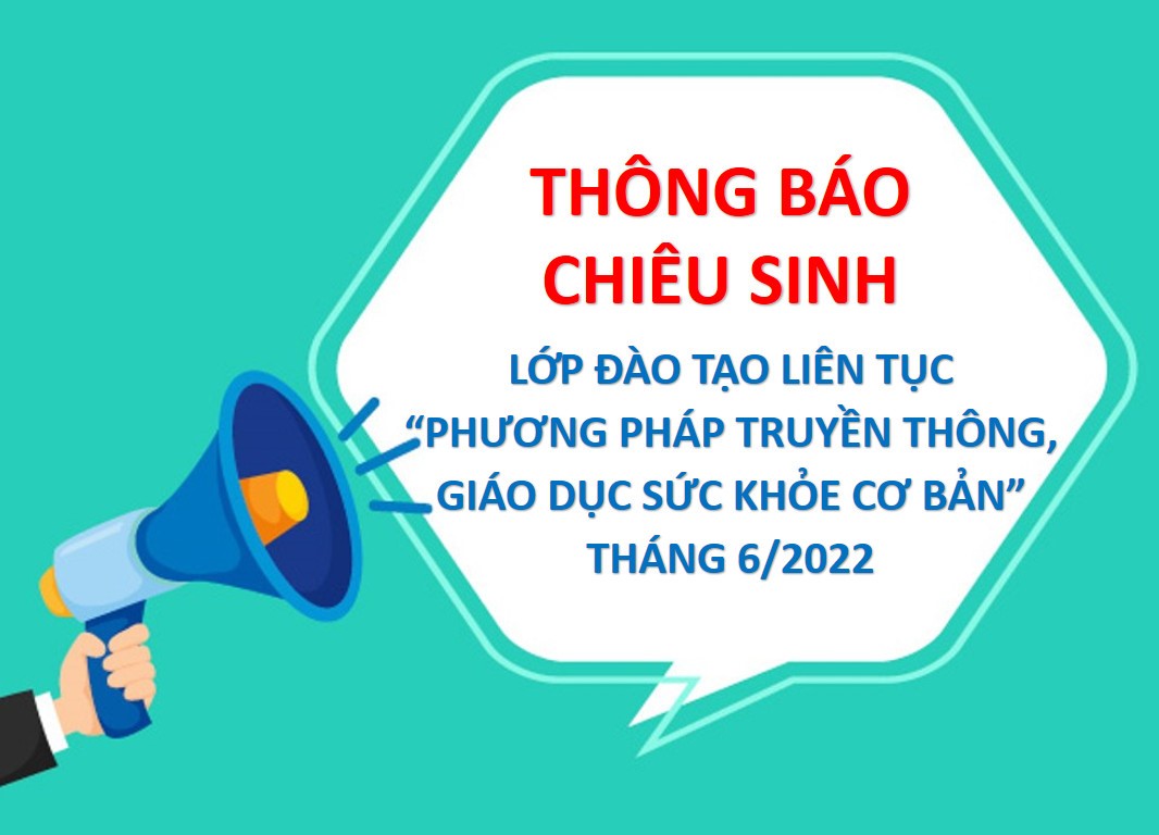 HCDC: Chiêu sinh lớp đào tạo liên tục “Phương pháp truyền thông, giáo dục sức khỏe cơ bản” tháng 6/2022