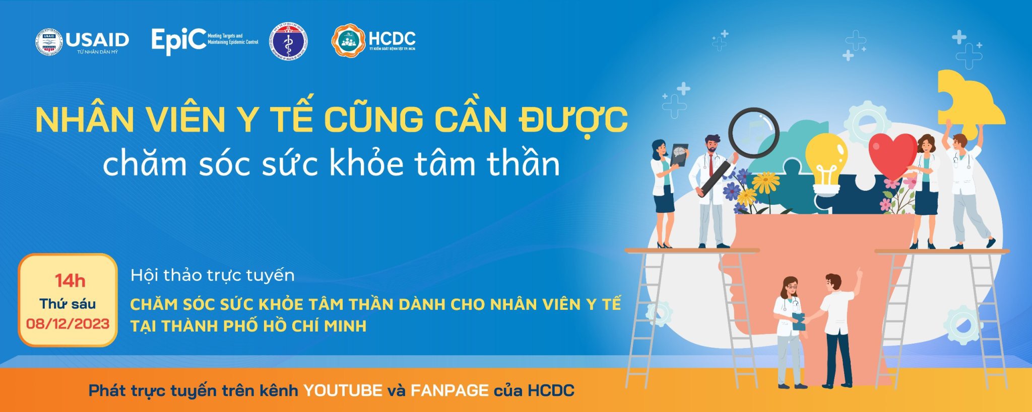 Hội thảo trực tuyến: Nhân viên y tế cũng cần được chăm sóc sức khỏe tâm thần