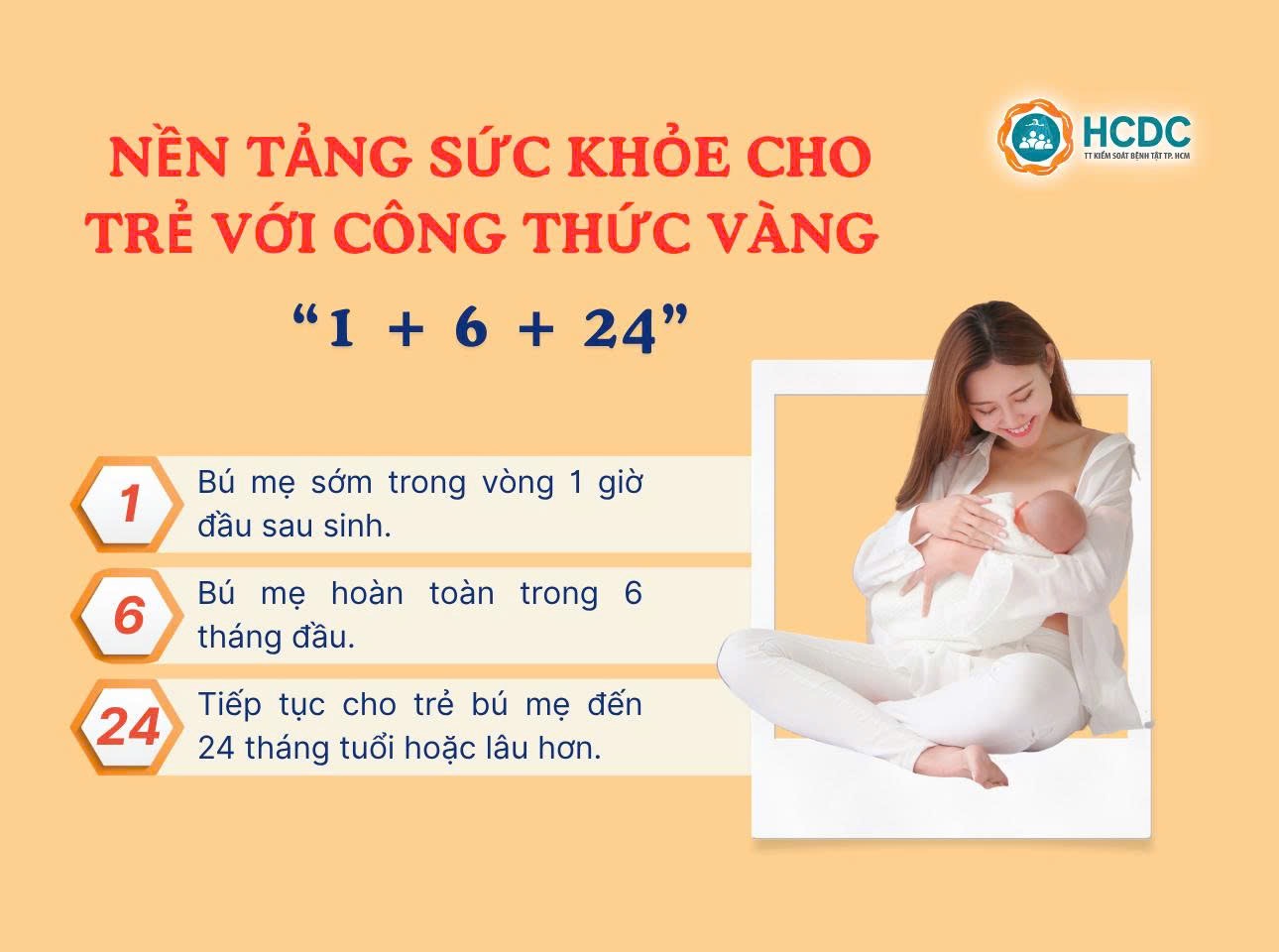Nền tảng sức khỏe cho trẻ với công thức vàng “1 + 6 + 24”