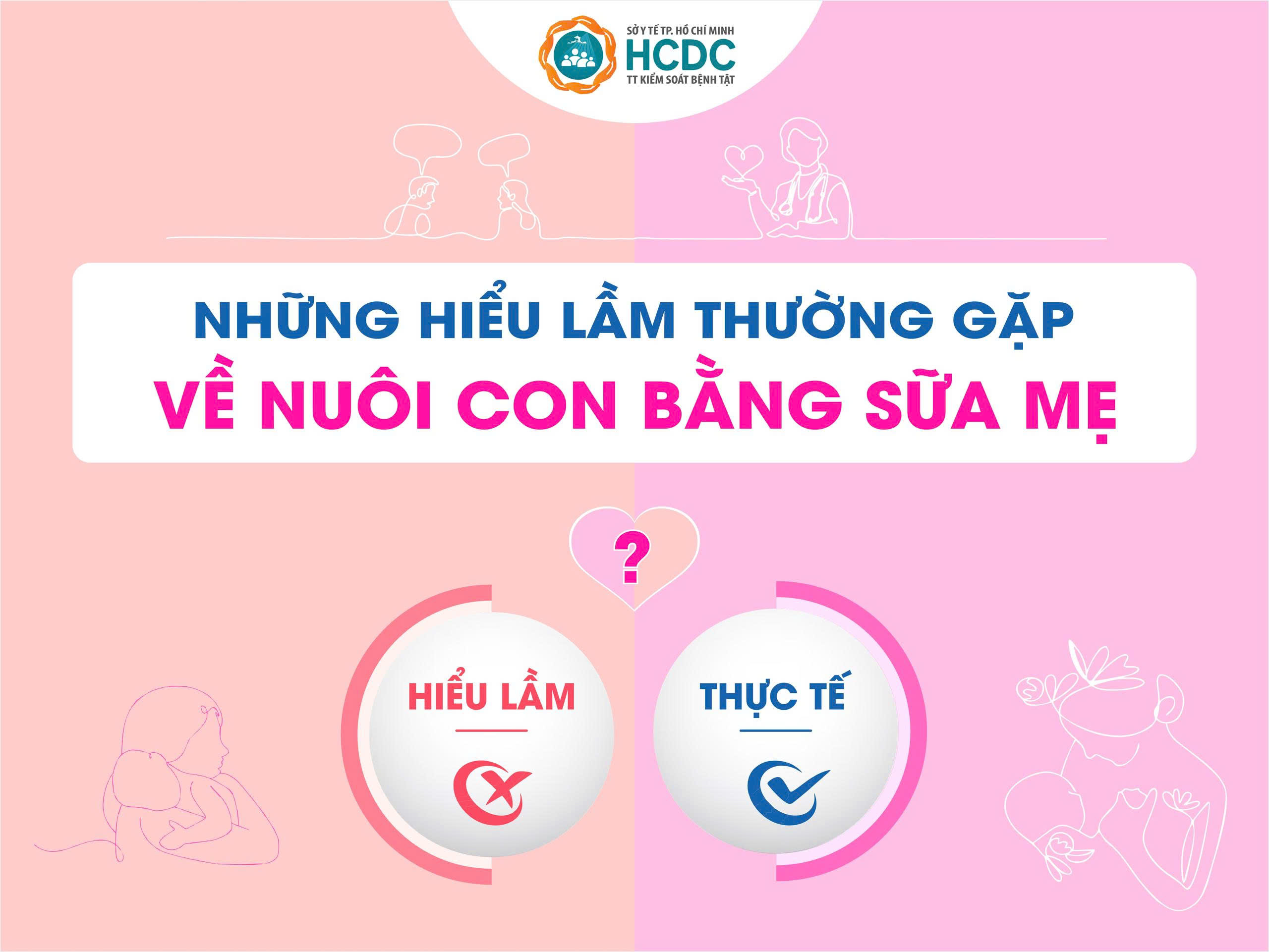 Những hiểu lầm thường gặp về nuôi con bằng sữa mẹ