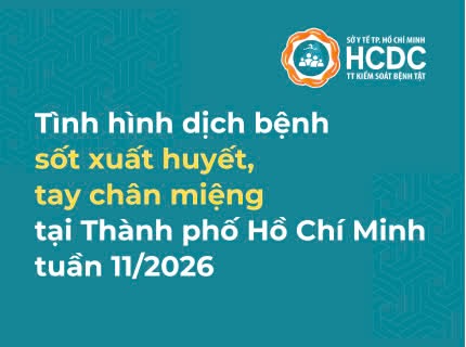 Tình hình dịch bệnh sốt xuất huyết, tay chân miệng trên địa bàn TP. Hồ Chí Minh tính đến tuần 11/2026