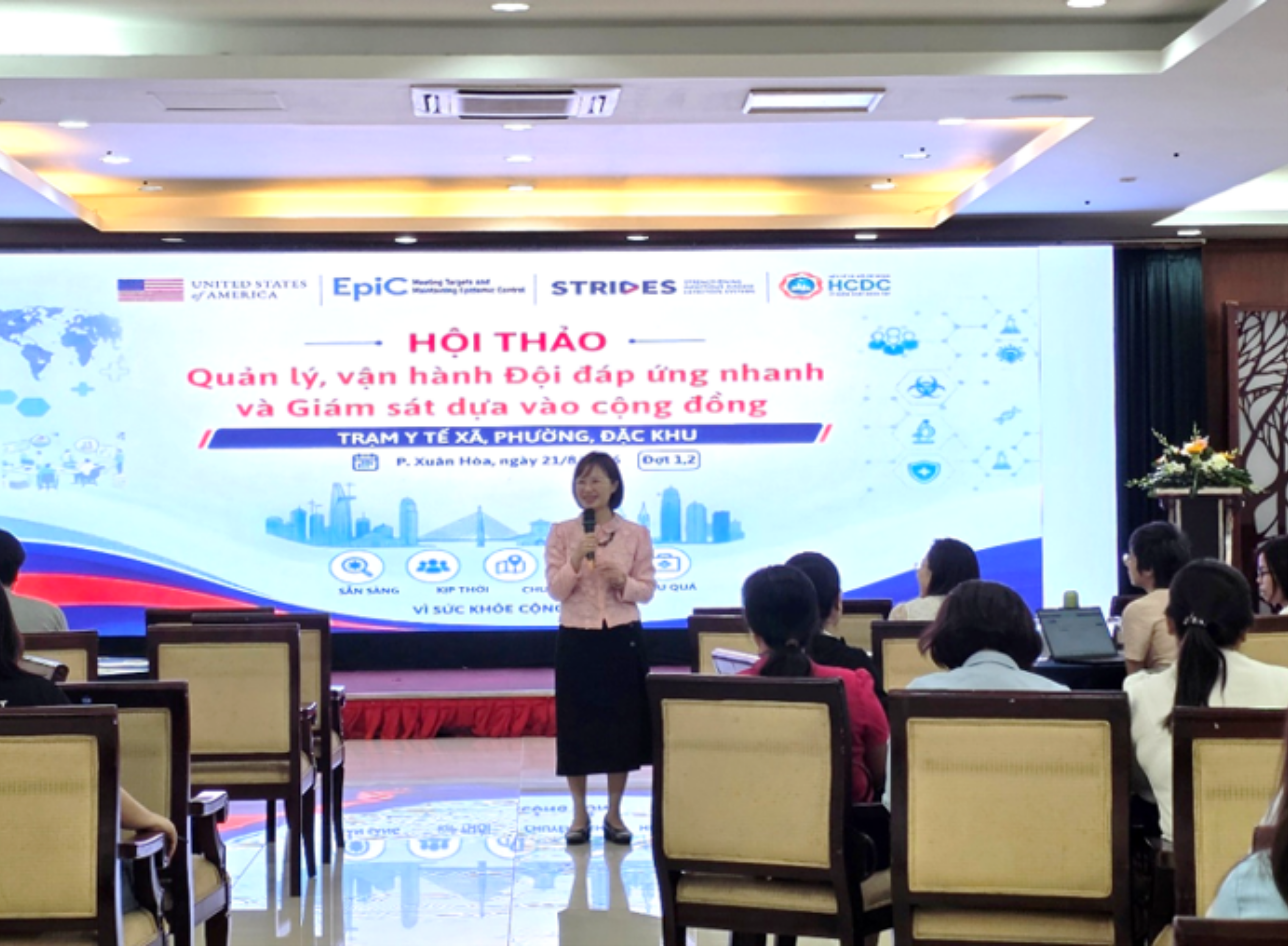 TP.HCM: Nâng cao năng lực cho 168 Trạm Y tế về quản lý, vận hành Đội đáp ứng nhanh và Giám sát dựa vào cộng đồng