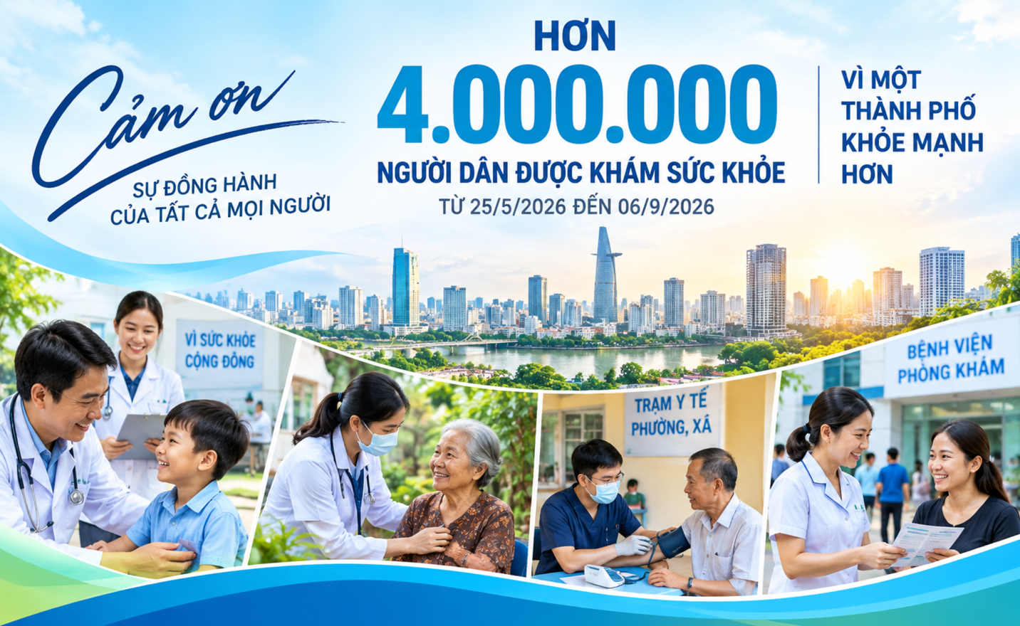 TP.Hồ Chí Minh: Đã có hơn 4 triệu người dân khám sức khỏe, lập hồ sơ sức khoẻ điện tử