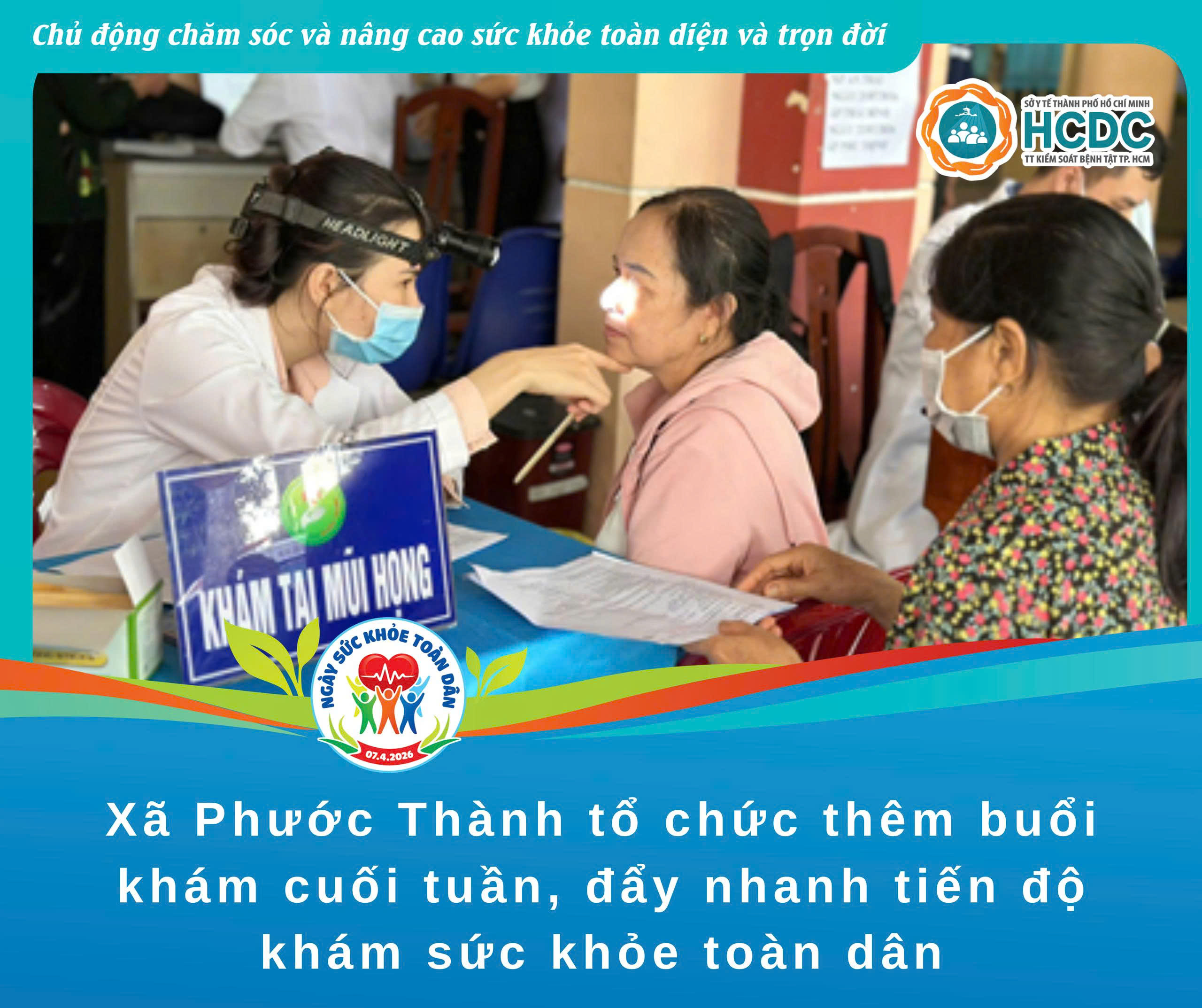 Xã Phước Thành tổ chức thêm buổi khám cuối tuần, đẩy nhanh tiến độ khám sức khỏe toàn dân