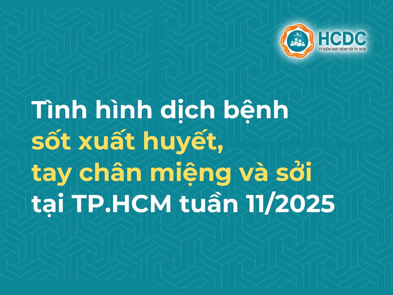 Tình hình dịch bệnh sốt xuất huyết, tay chân miệng và sởi tại TP. Hồ Chí Minh tính đến tuần 11/2025