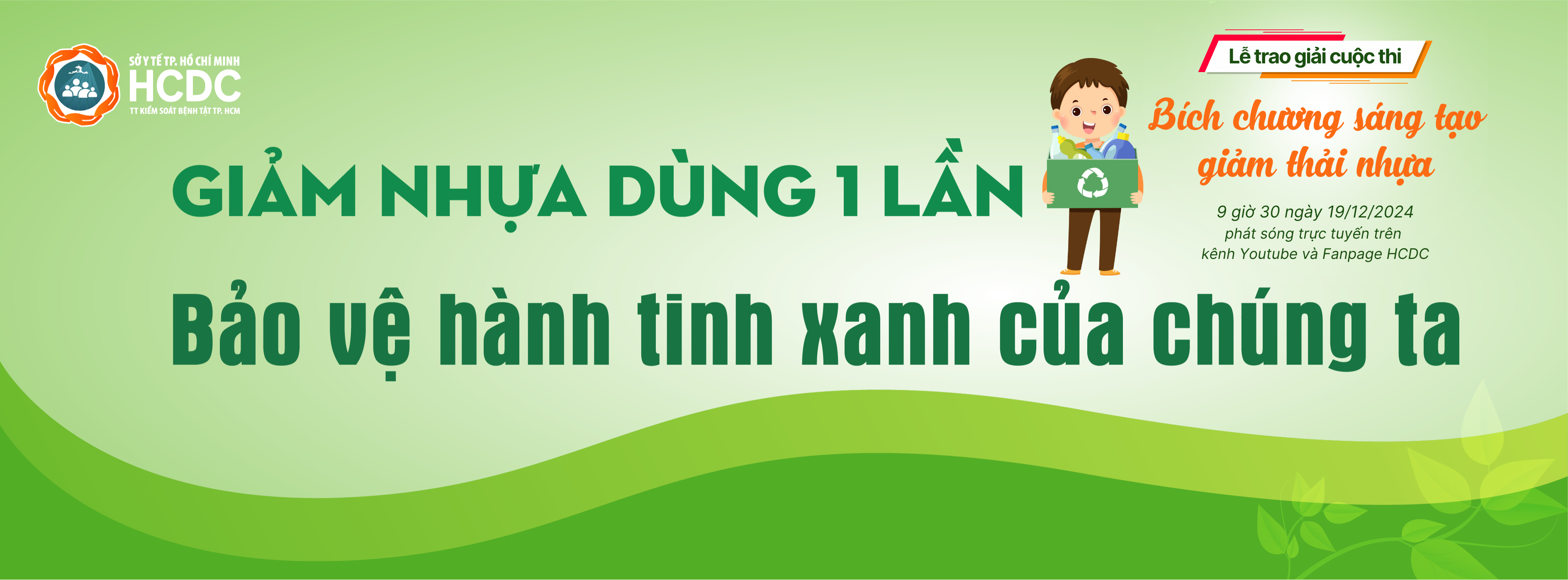 Banner giảm nhựa dùng 1 lần