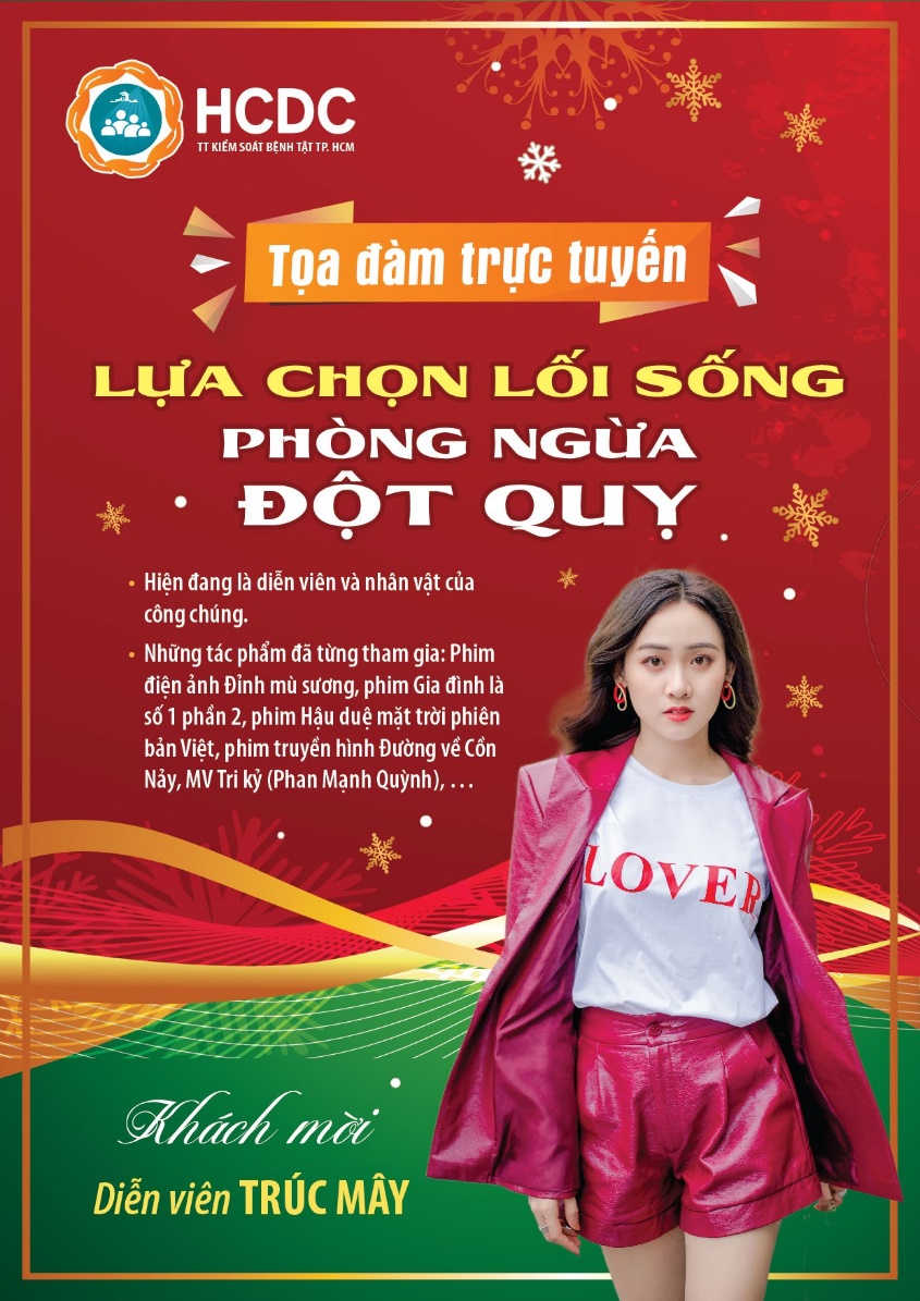 Bật mí diễn viên khách mời tham gia tọa đàm trực tuyến “Lựa chọn lối sống - Phòng ngừa đột quỵ”