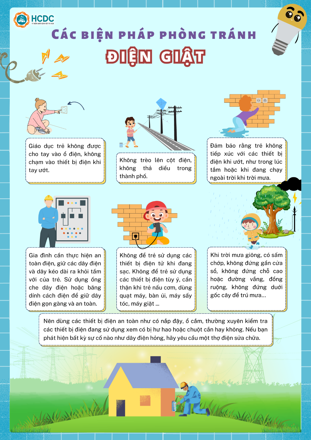 Các biện pháp phòng tránh điện giật: