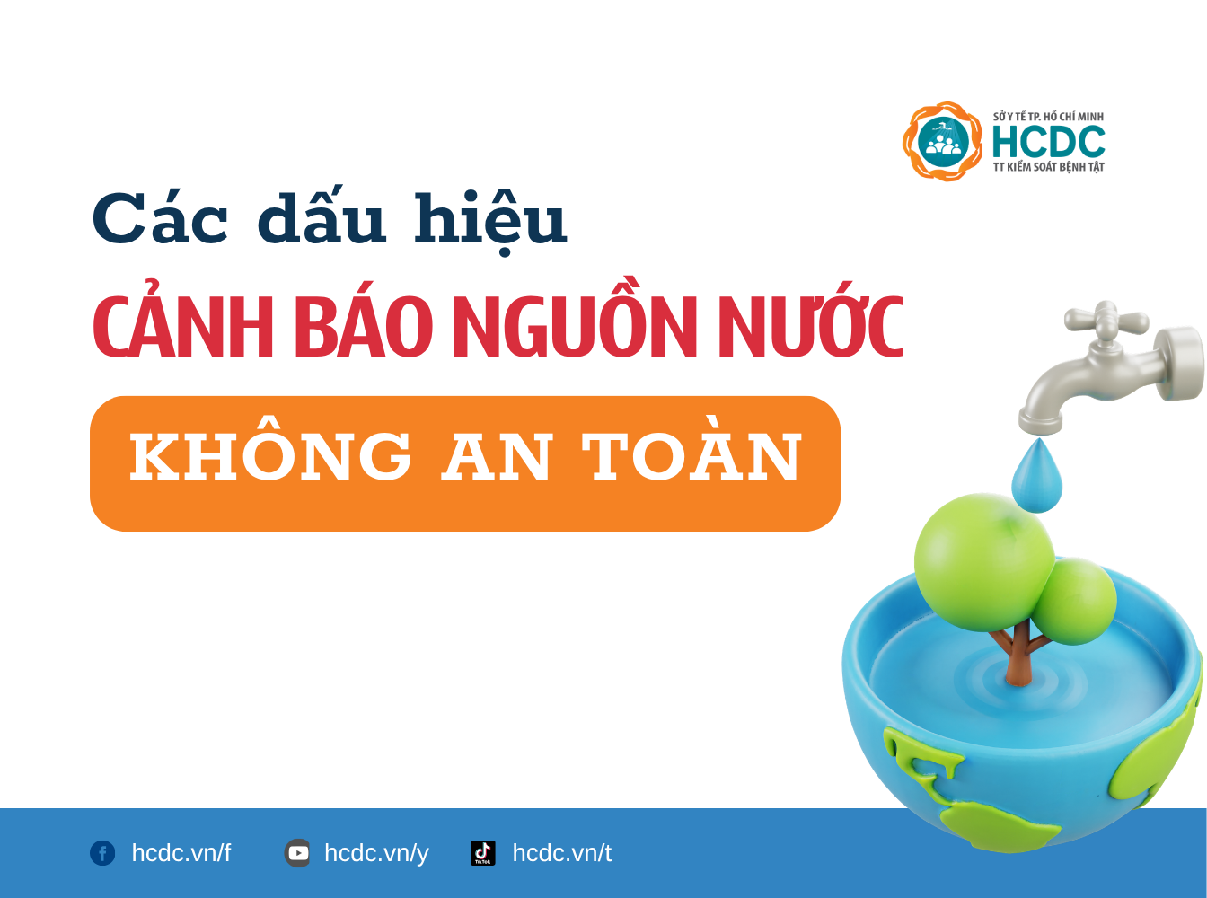 Các dấu hiệu cảnh báo nguồn nước không an toàn Infographic