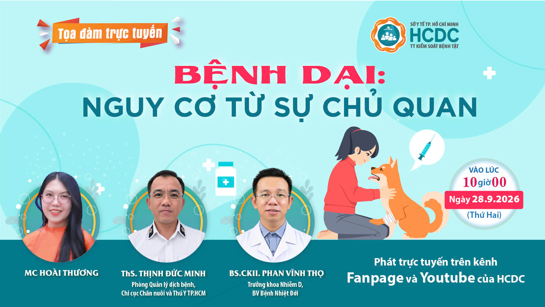 Còn 2 giờ nữa: Cùng HCDC hiểu đúng để đẩy lùi bệnh dại