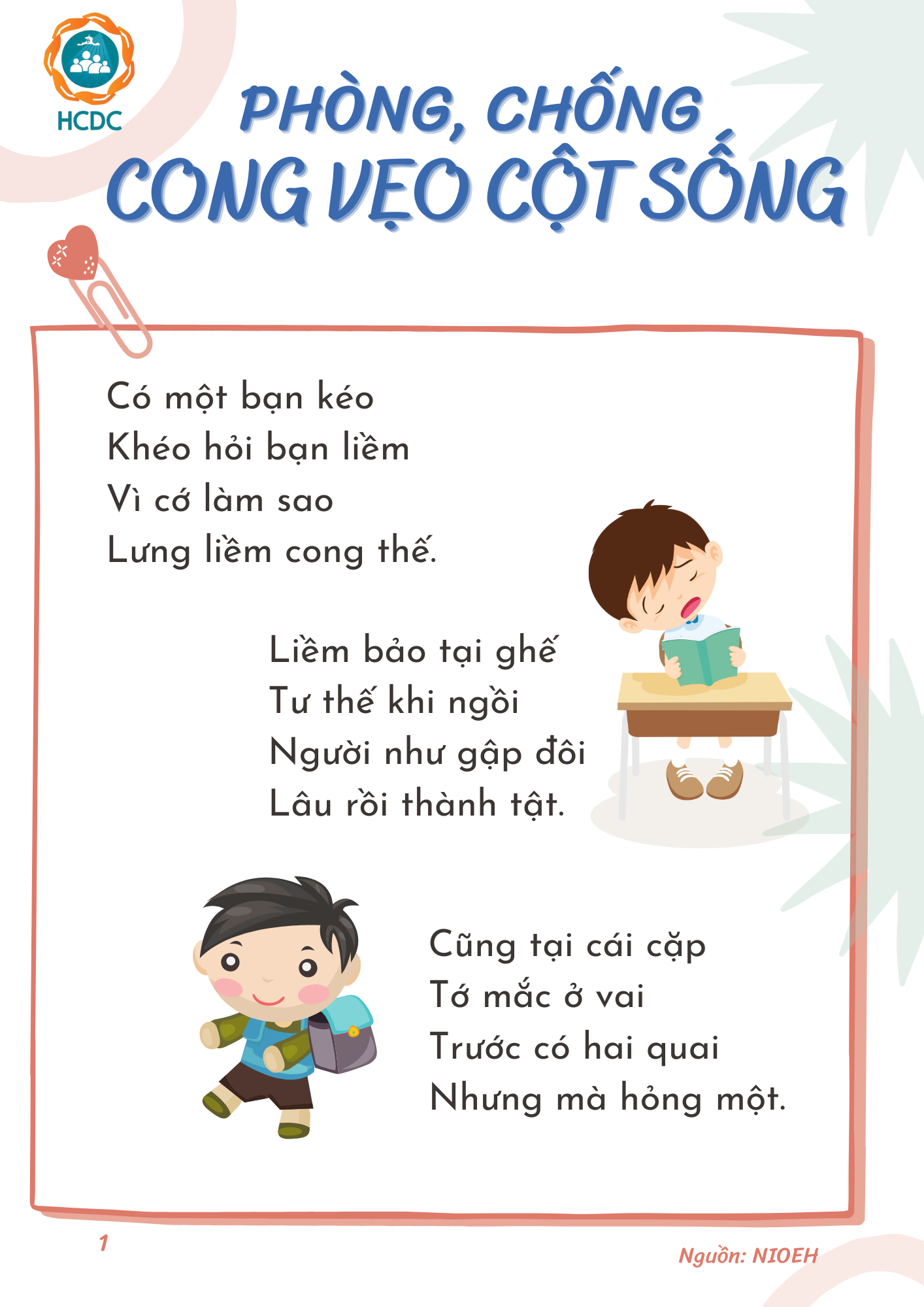 Cong vẹo cột sống - Cùng nhau phòng, chống