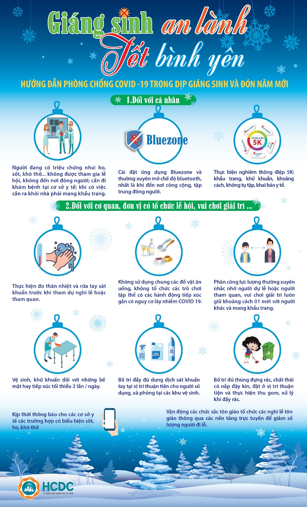 Giáng sinh an lành - Tết bình yên: Chủ động thực hiện các biện pháp phòng, chống COVID-19