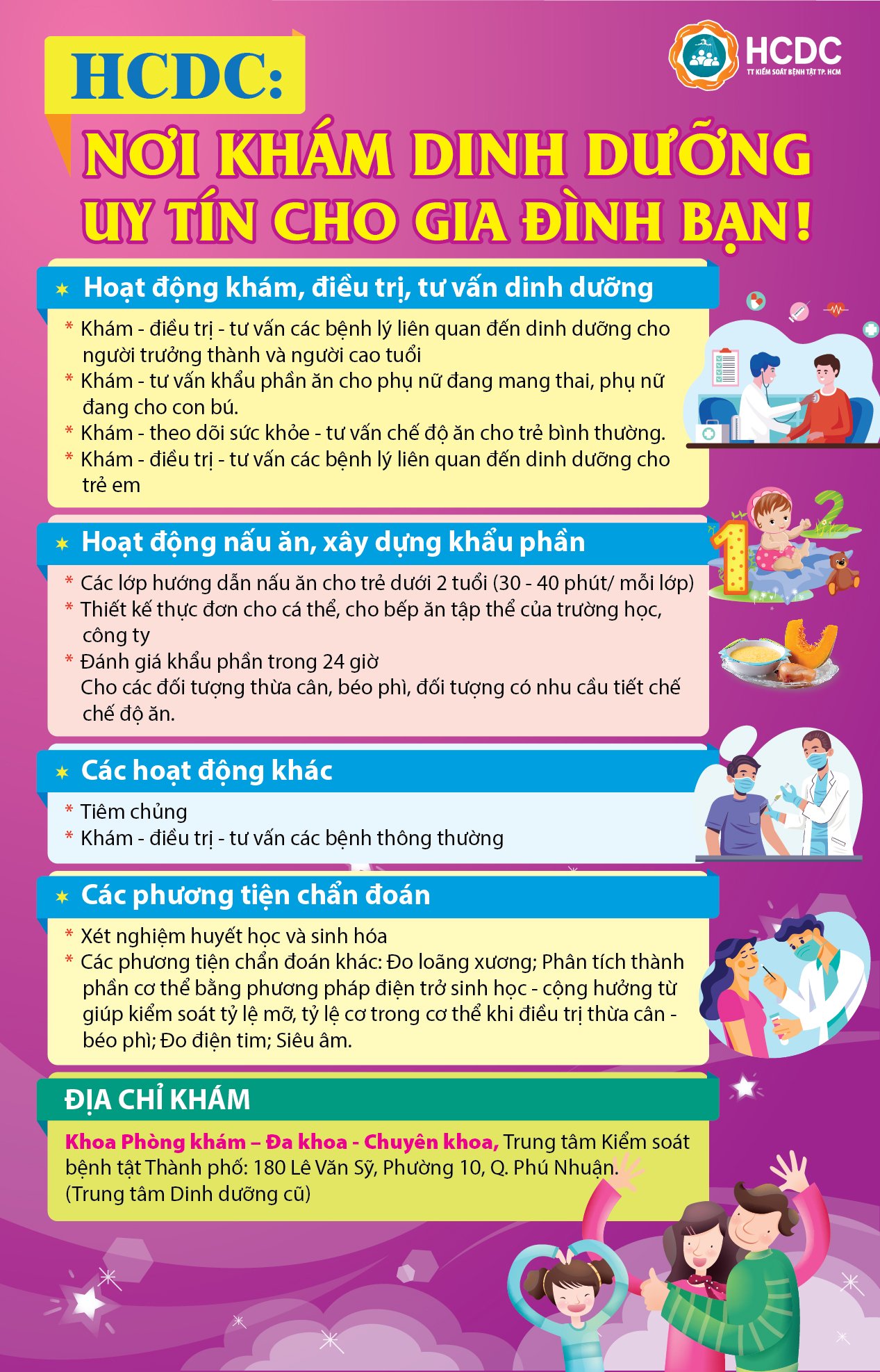 HCDC: Nơi khám dinh dưỡng uy tín cho gia đình bạn!