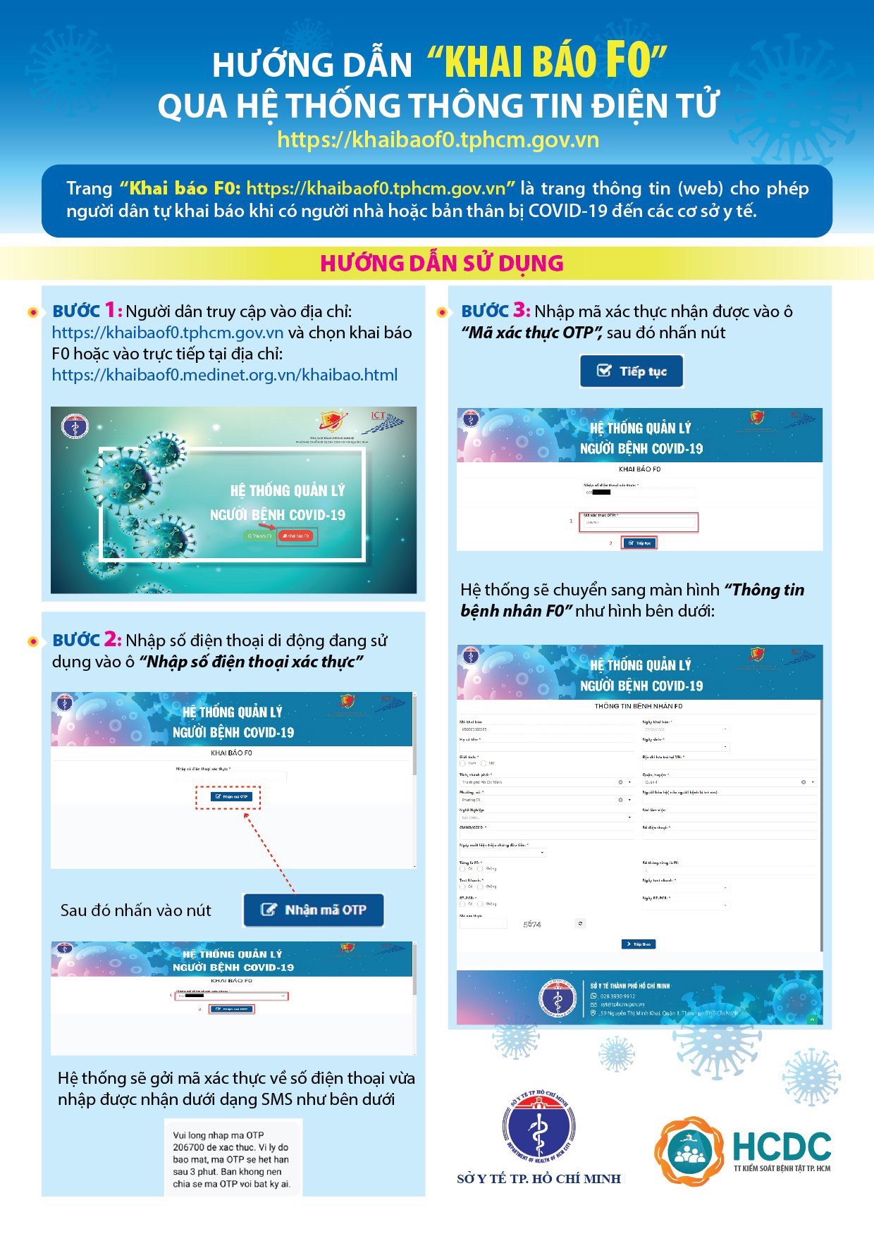 Hướng dẫn “Khai báo F0” qua hệ thống thông tin điện tử