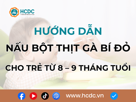 Hướng dẫn nấu Bột thịt gà bí đỏ cho trẻ từ 8 – 9 tháng tuổi