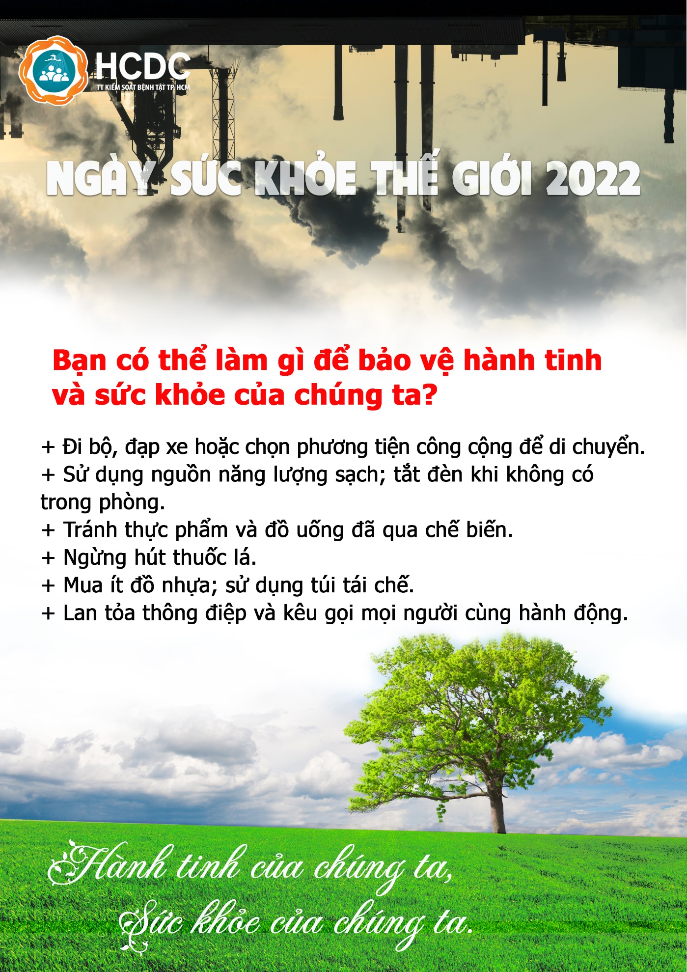 Ngày sức khỏe thế giới năm 2022: Hành tinh của chúng ta, sức khỏe của chúng ta