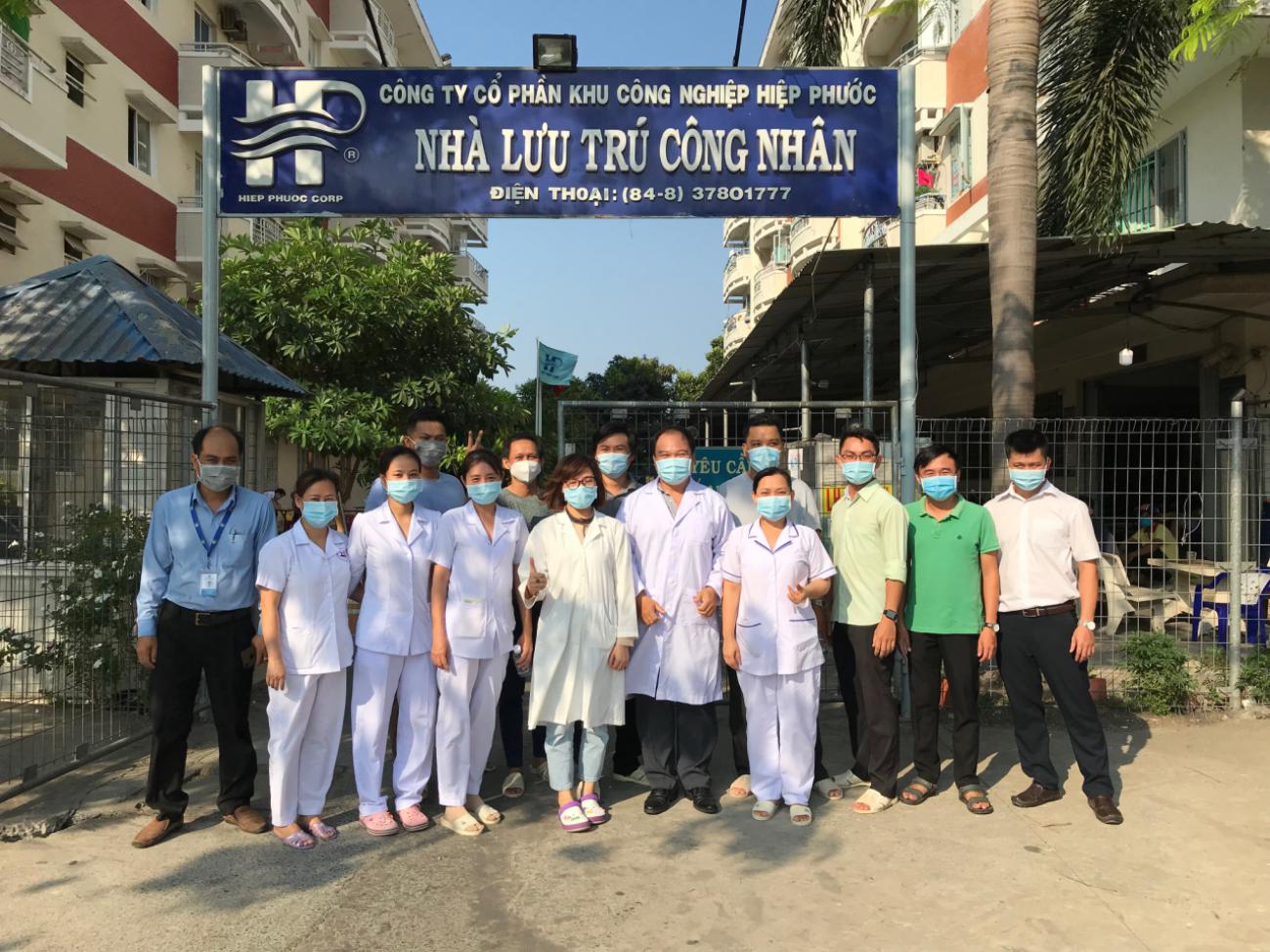 Nhà Bè: xét nghiệm sàng lọc Covid - 19 tại khu lưu trú công nhân KCN Hiệp Phước
