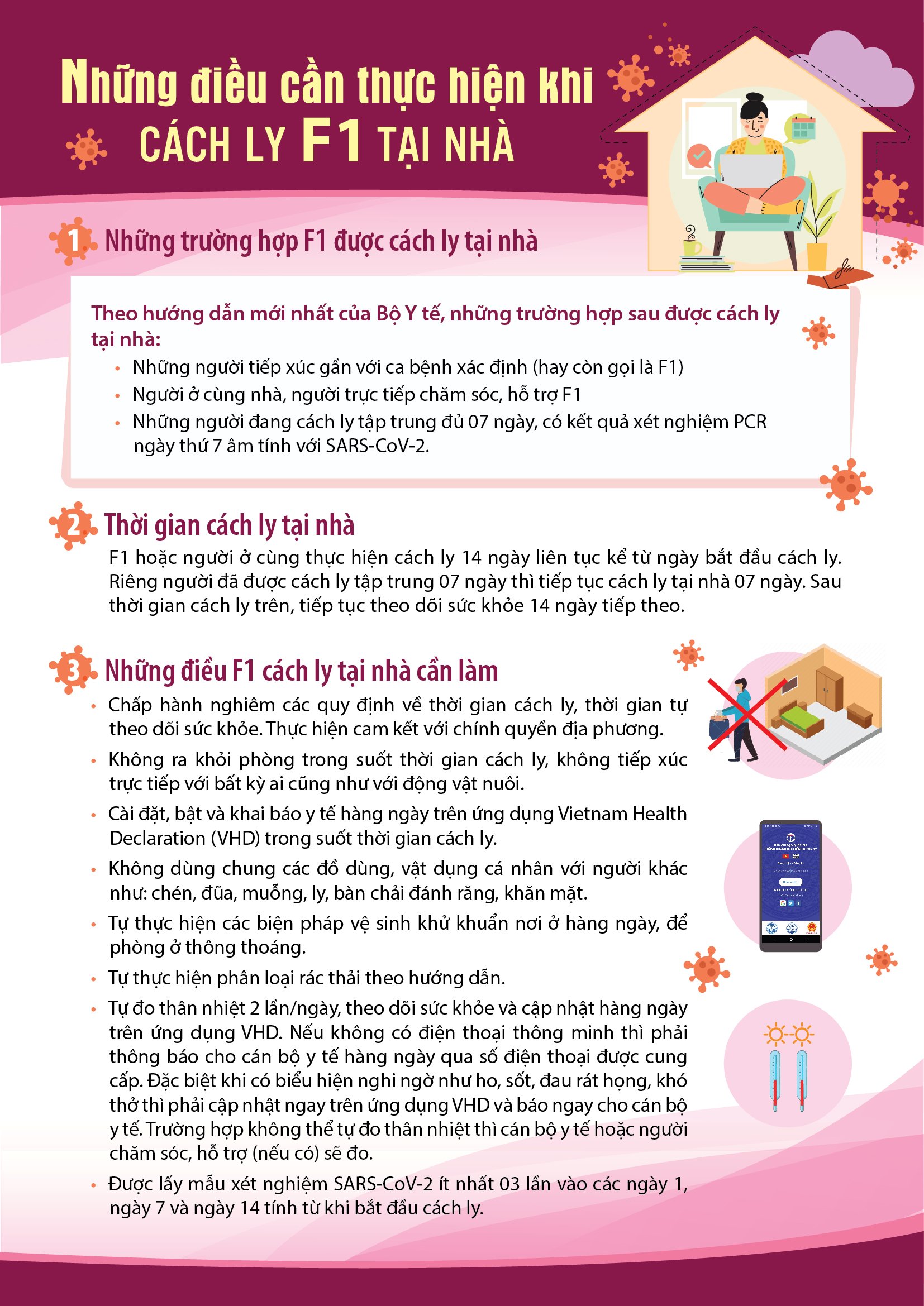 Những điều cần thực hiện khi cách ly F1 tại nhà