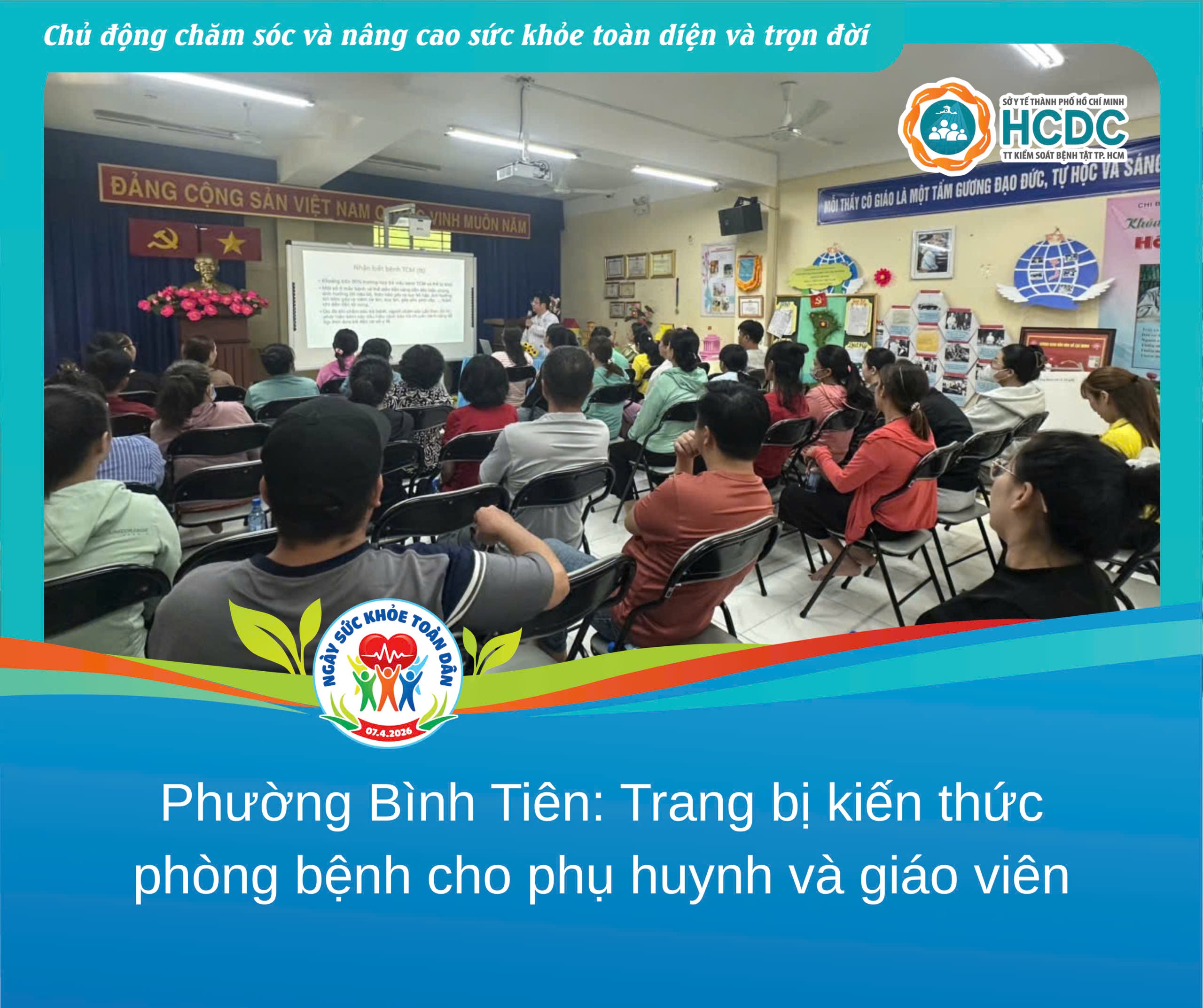 Phường Bình Tiên: Trang bị kiến thức phòng bệnh cho phụ huynh và giáo viên