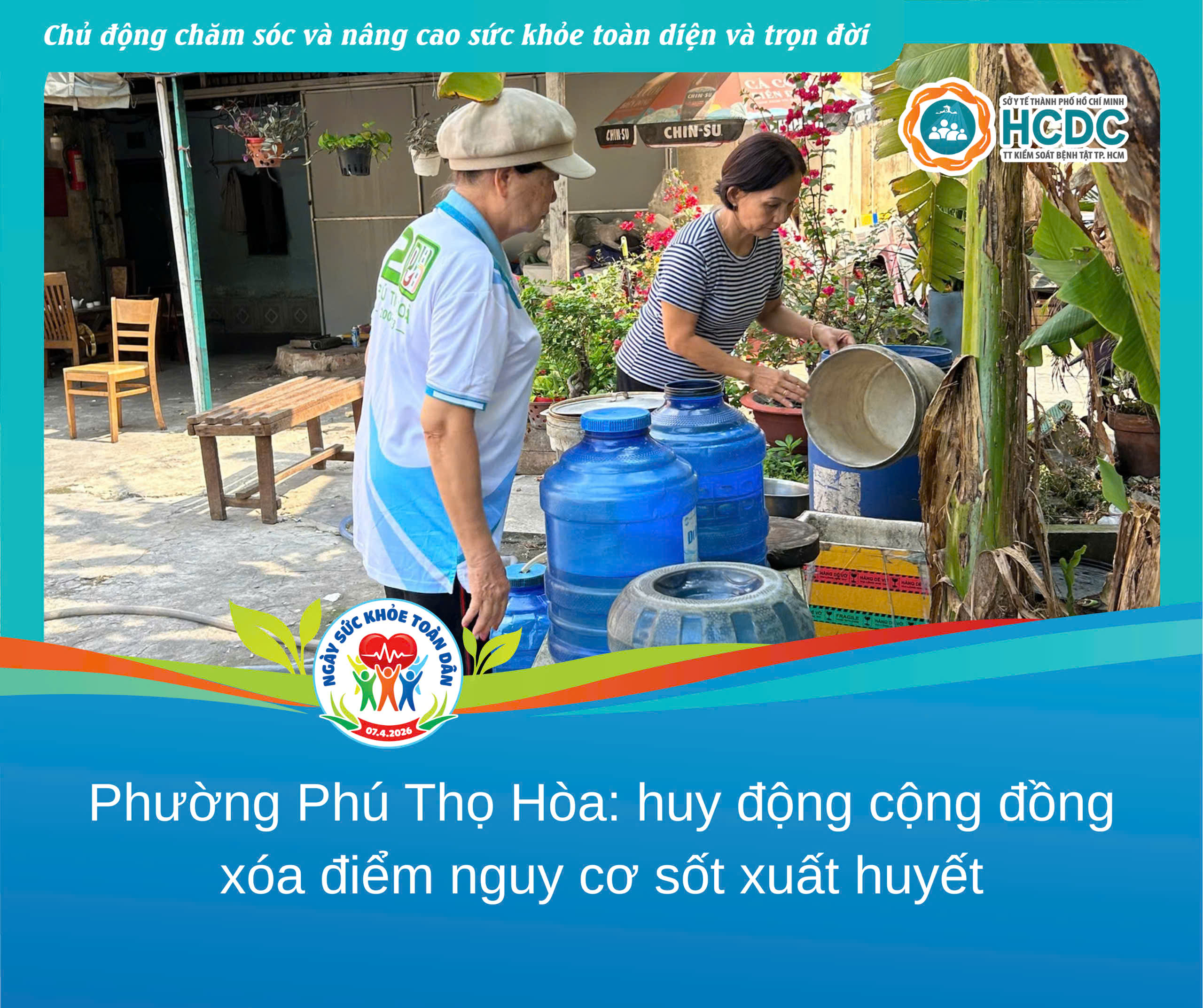 Phường Phú Thọ Hòa: huy động cộng đồng xóa điểm nguy cơ sốt xuất huyết