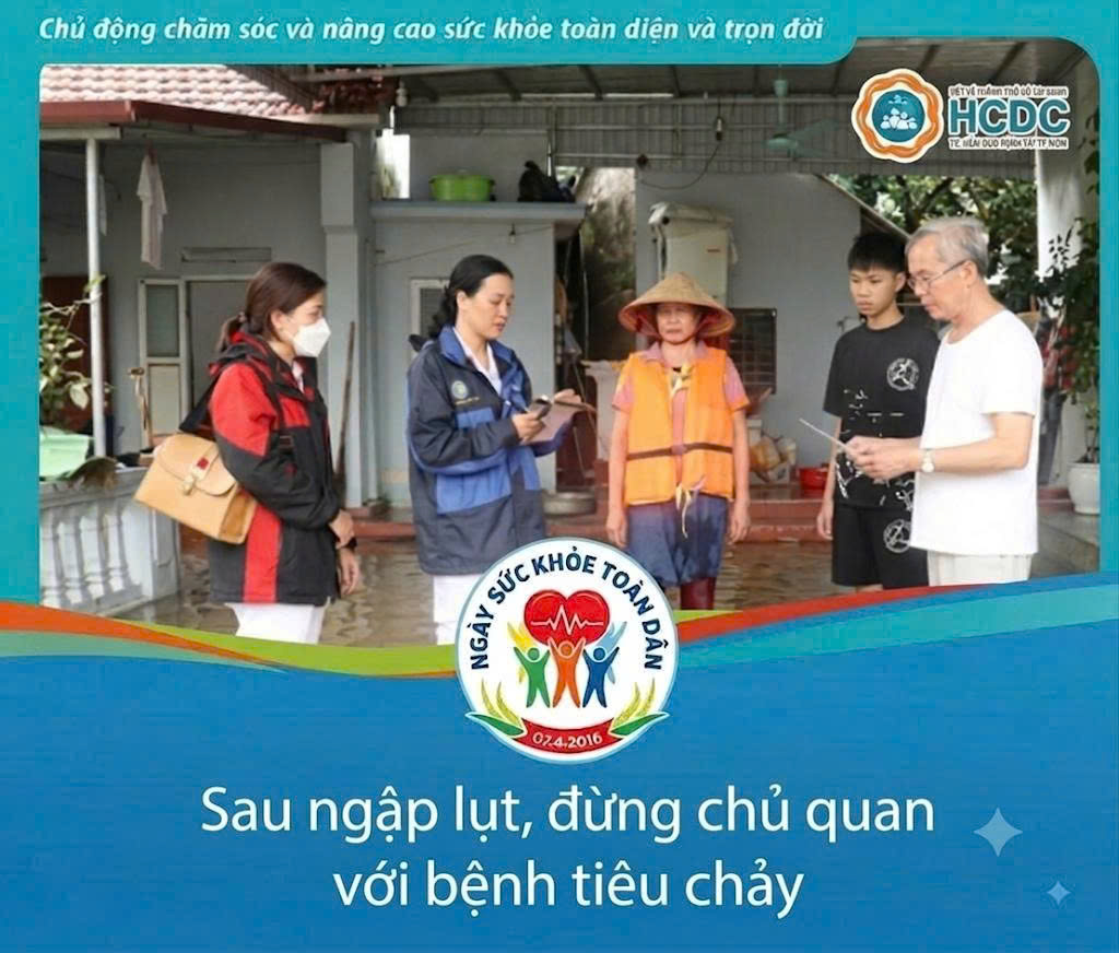 Sau ngập lụt, đừng chủ quan với bệnh tiêu chảy