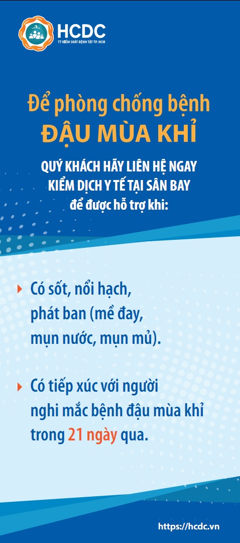 Standee phòng, chống bệnh đậu mùa khỉ