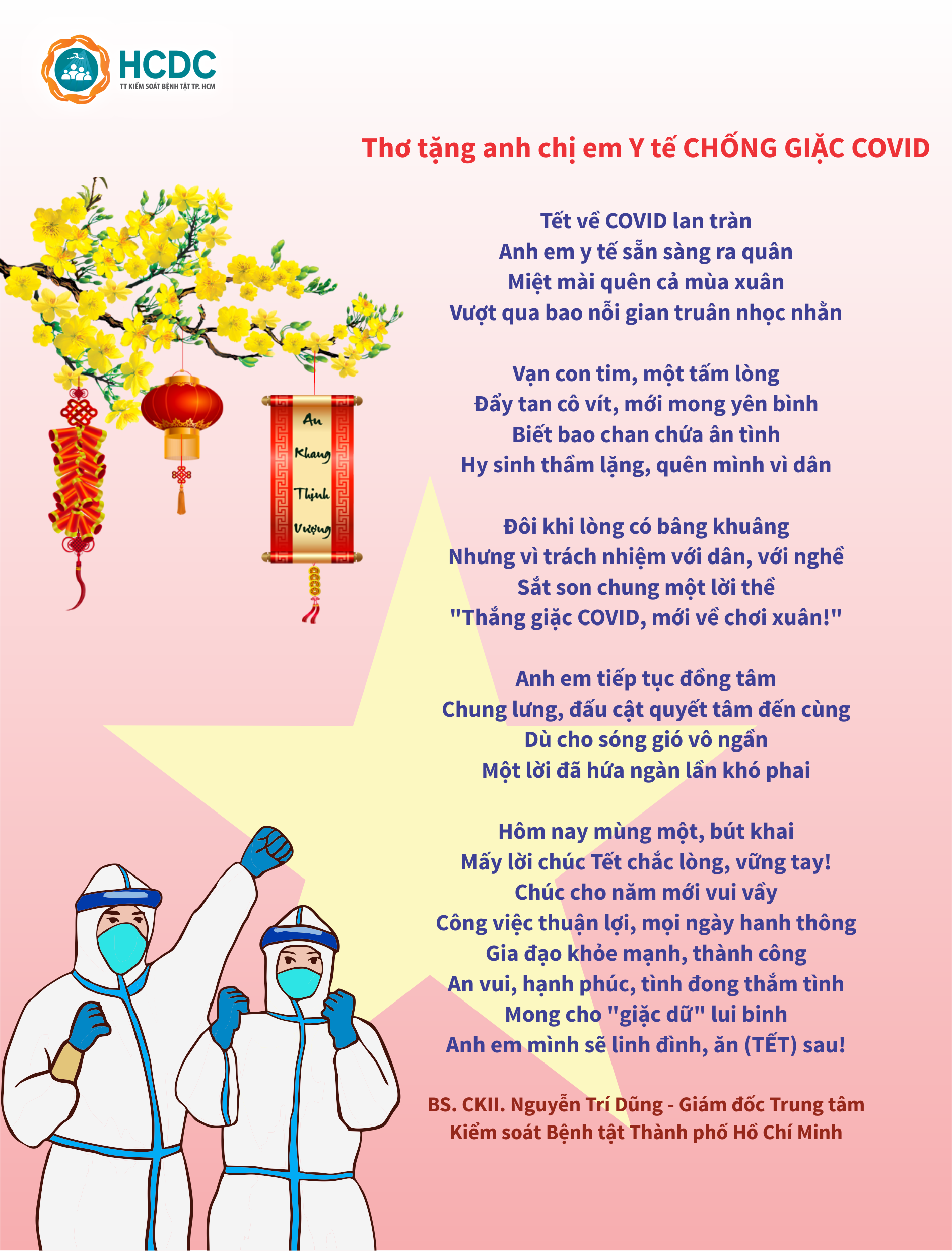 Thơ tặng anh chị em Y tế chống giặc COVID